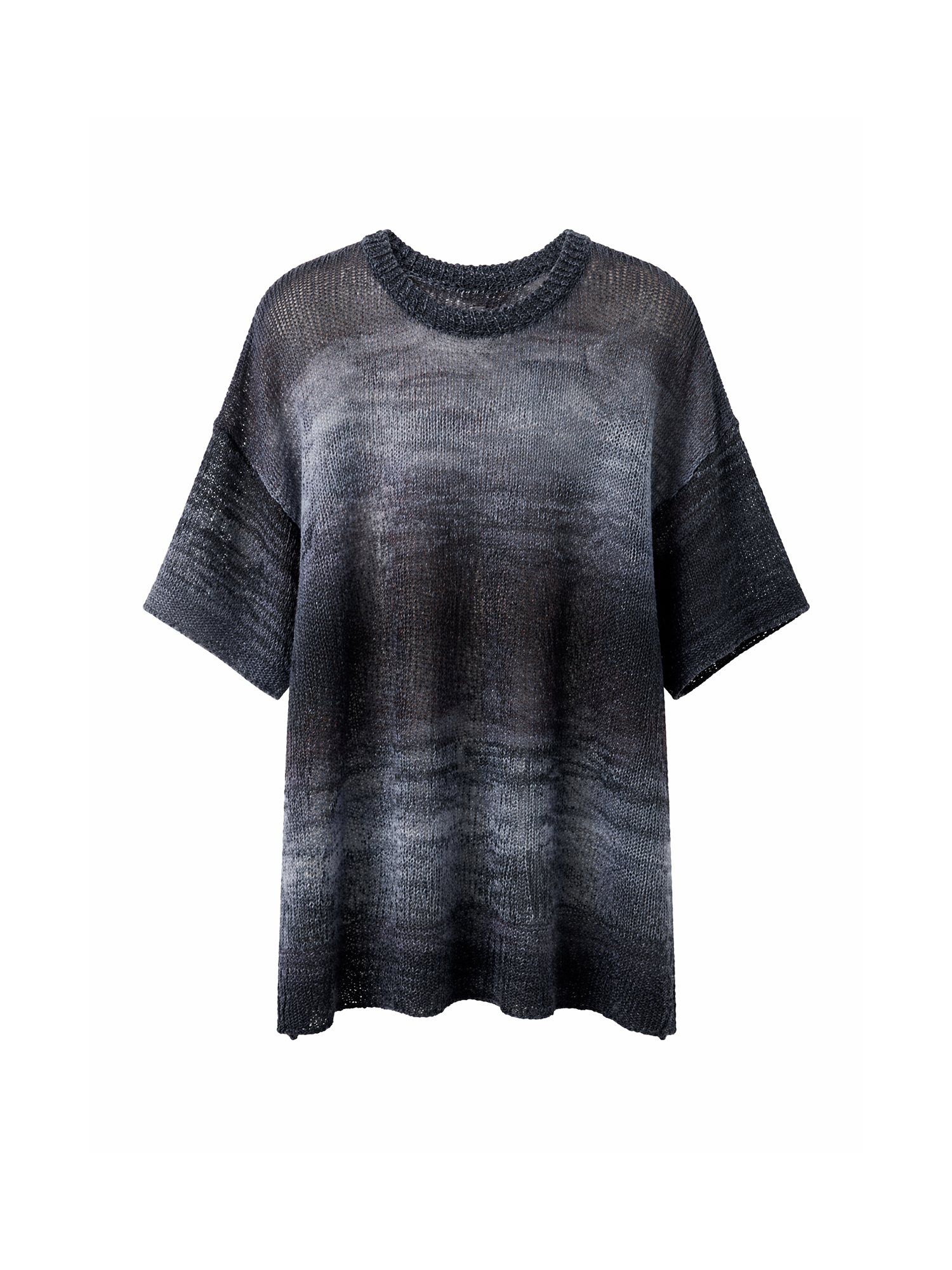 GRAINMUSTARD Gradient Open-Knit Paper-Yarn Tee