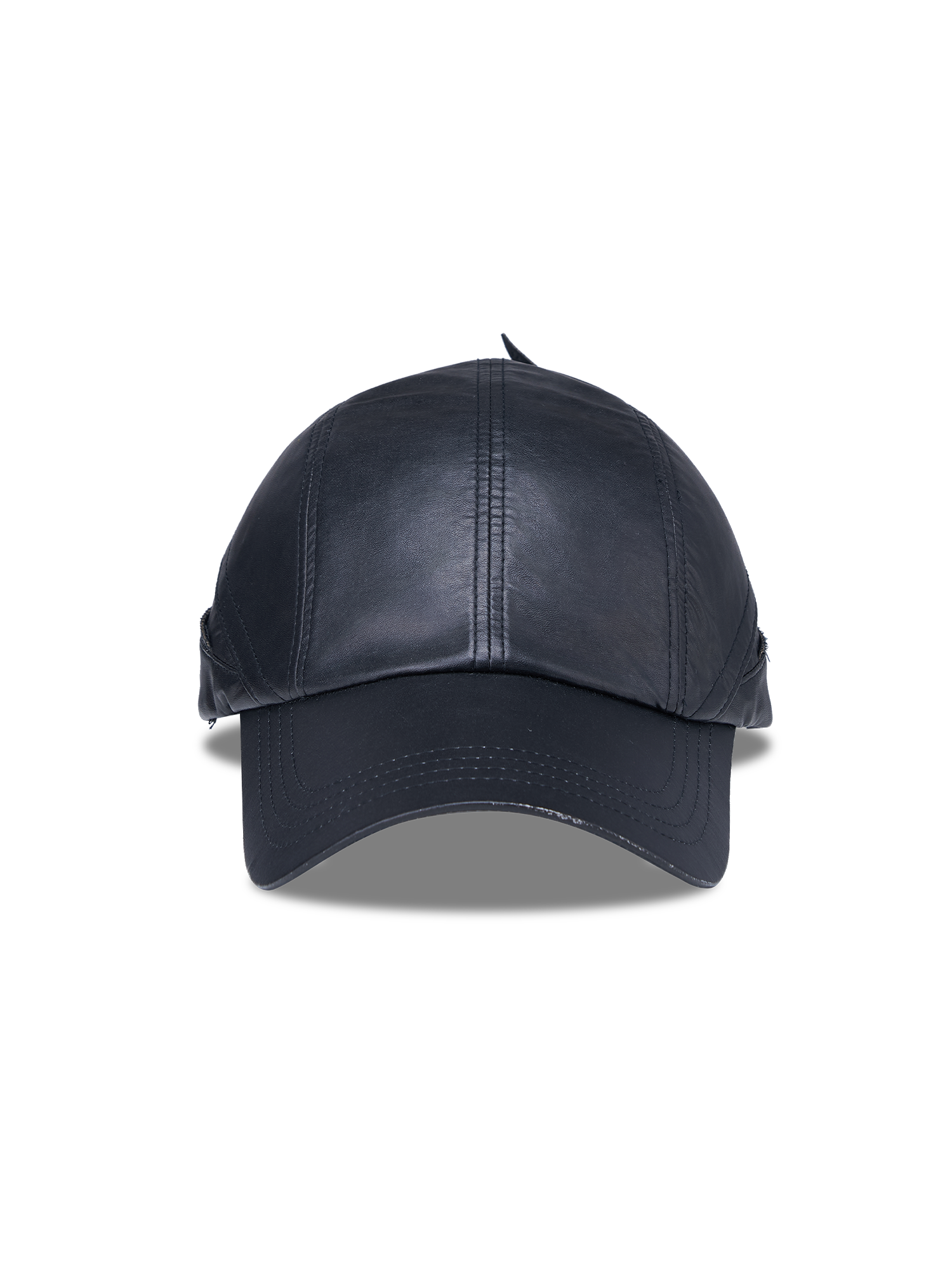 SANB Faux Leather Horned Baseball Cap