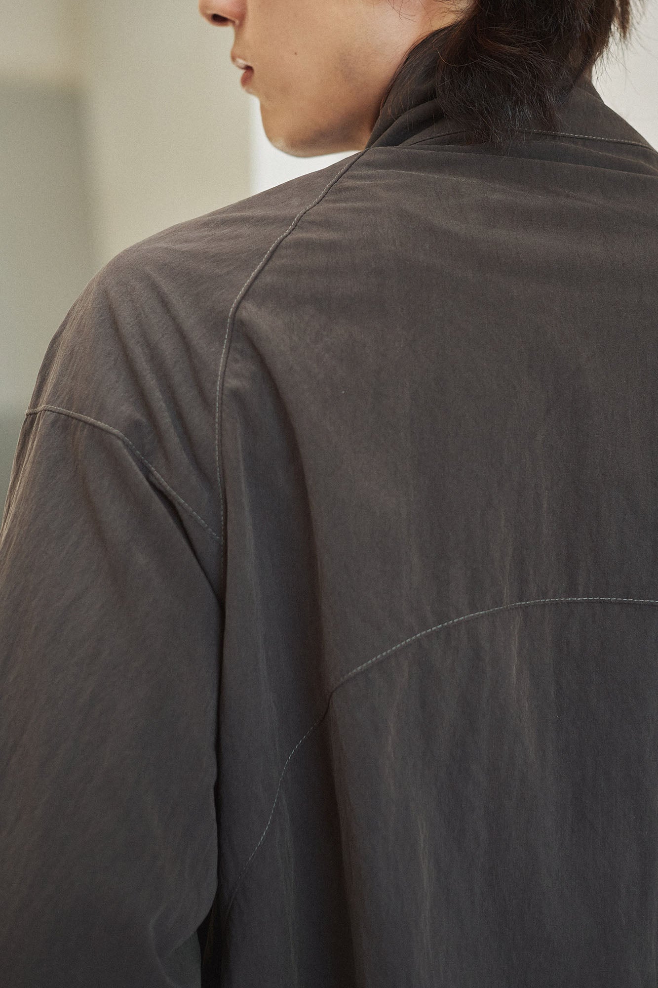 GONGHE REPUB High-Neck Elastic Hem Utility Blouson