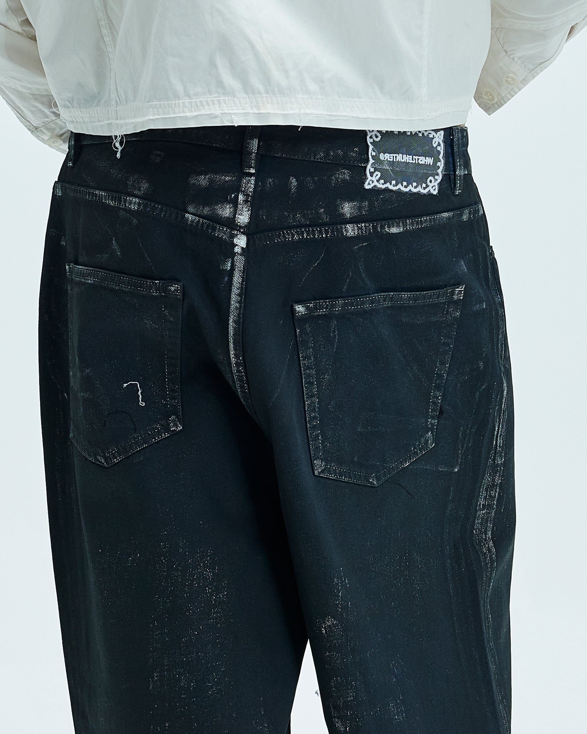 WHISTLEHUNTER Aged Waxed Pockets Jeans, premium urban and streetwear designers apparel on PROJECTISR.com, WHISTLEHUNTER