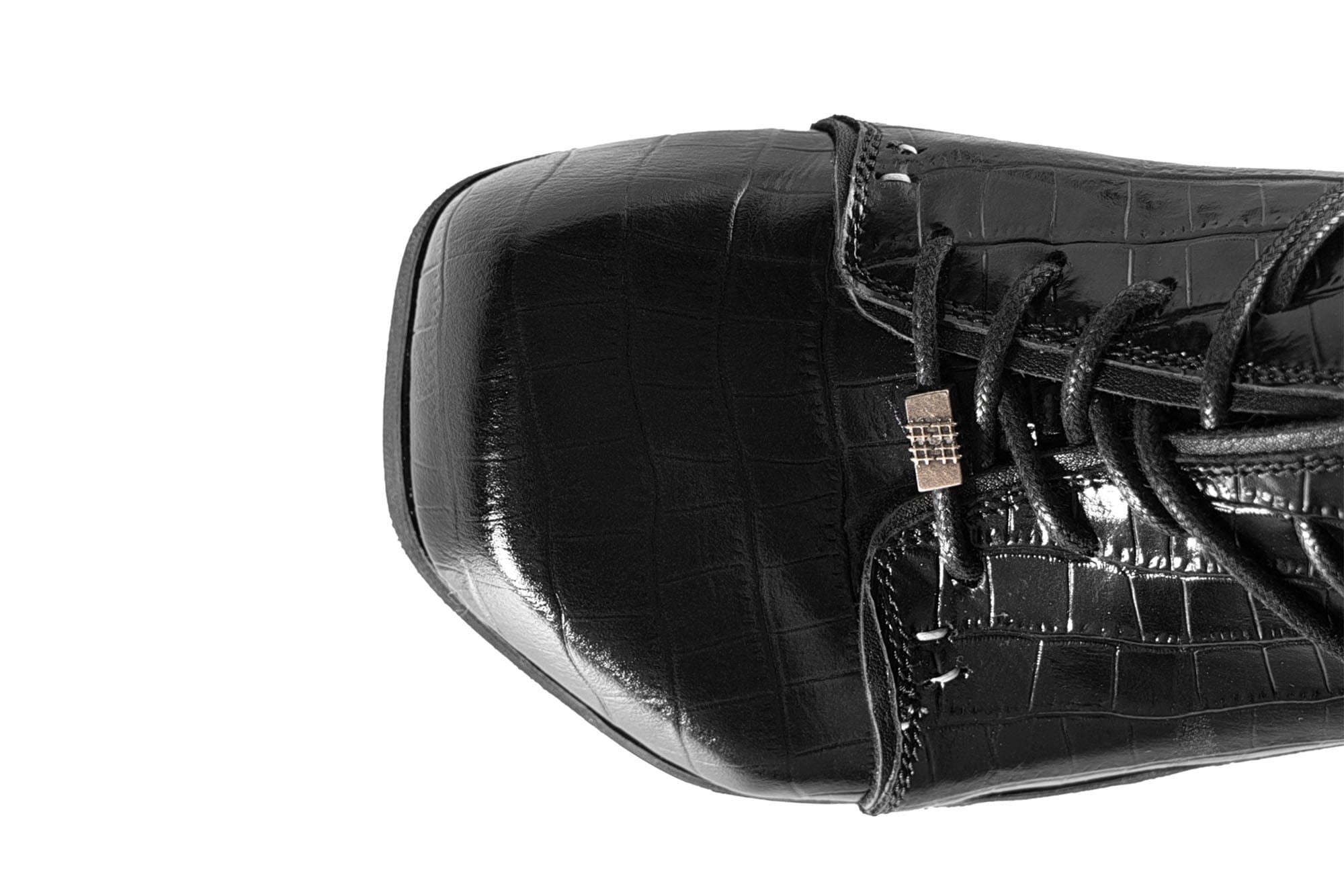 REWRITE Croc-Embossed Square-Toe Derby Shoes, premium urban and streetwear designers apparel on PROJECTISR.com, REWRITE