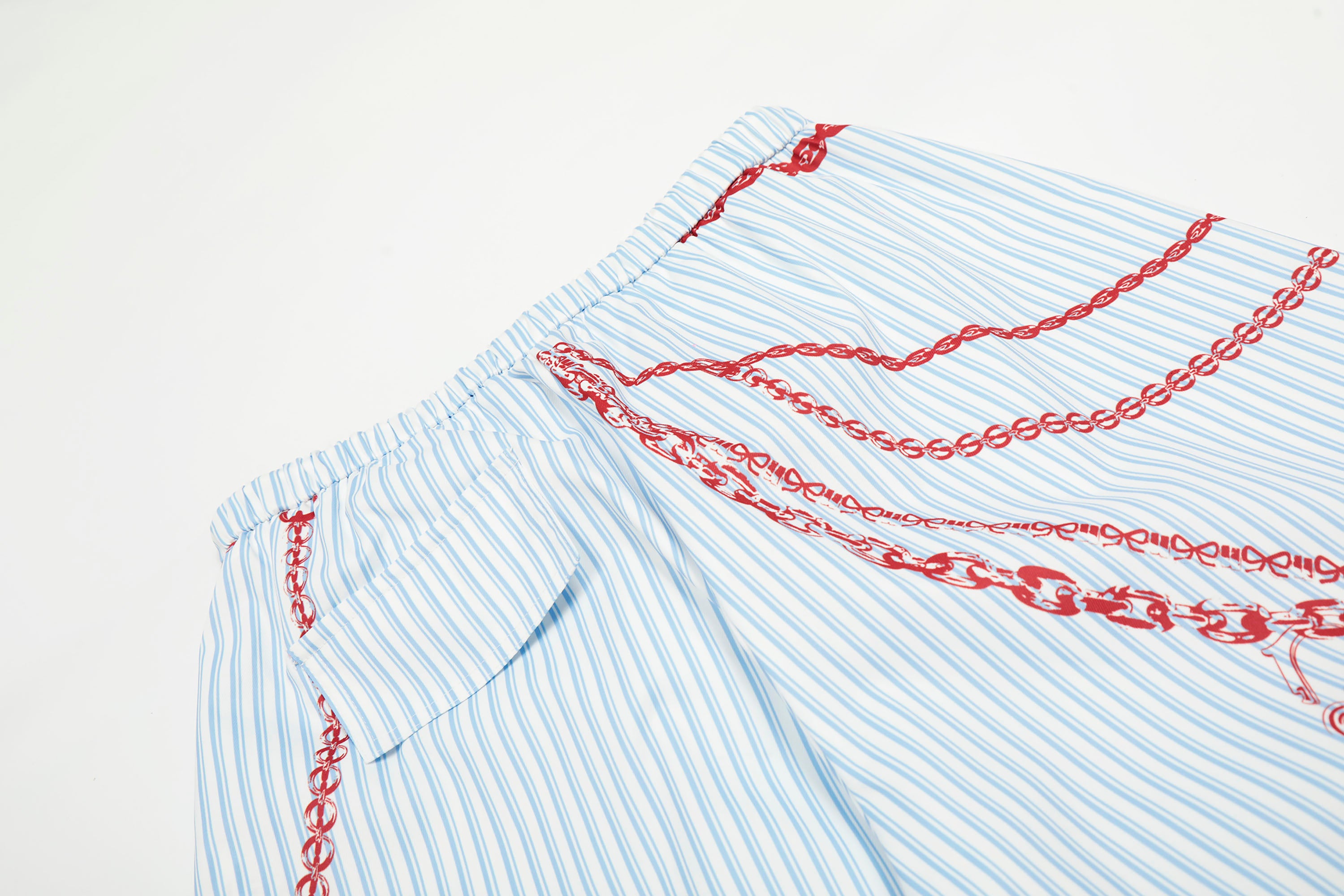 CLP Charm Graphic Striped Drawstring Pants