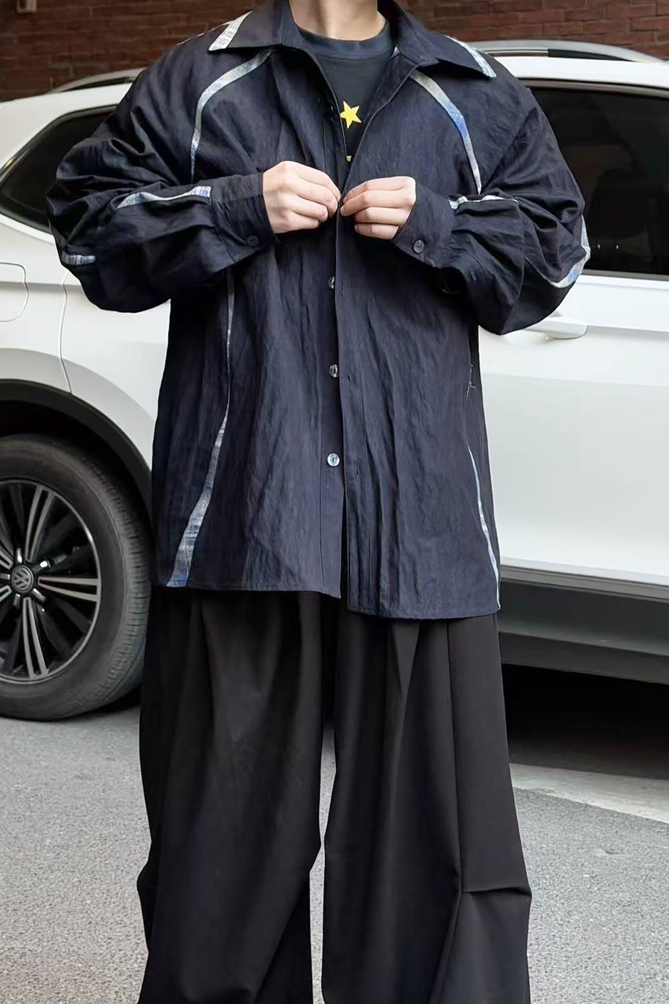 RELABEL Curved Panel Shirt, premium urban and streetwear designers apparel on PROJECTISR.com, RELABEL