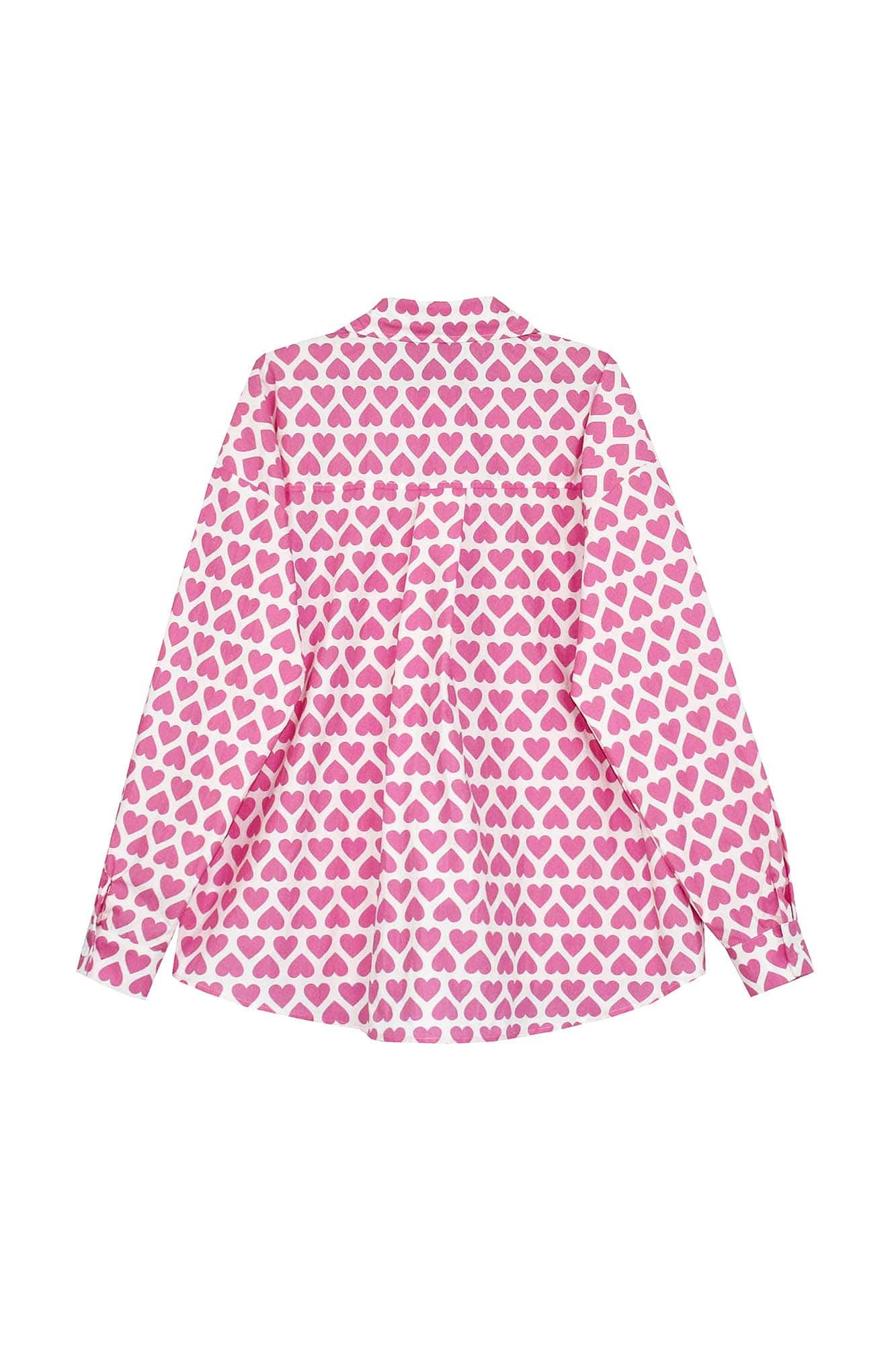 CLP Pink Heart Full-Print Shirt, premium urban and streetwear designers apparel on PROJECTISR.com, CLP