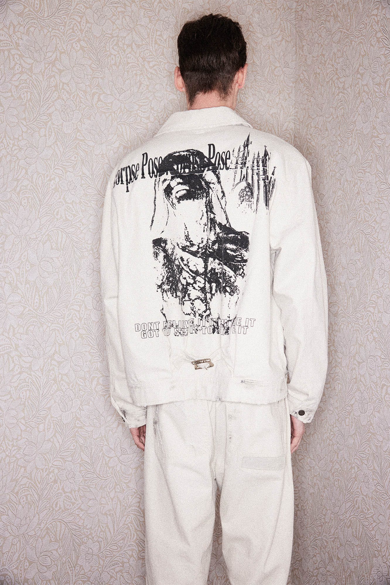 RICHILL Graphic Paint-Splattered Distressed Jacket, premium urban and streetwear designers apparel on PROJECTISR.com, RICHILL