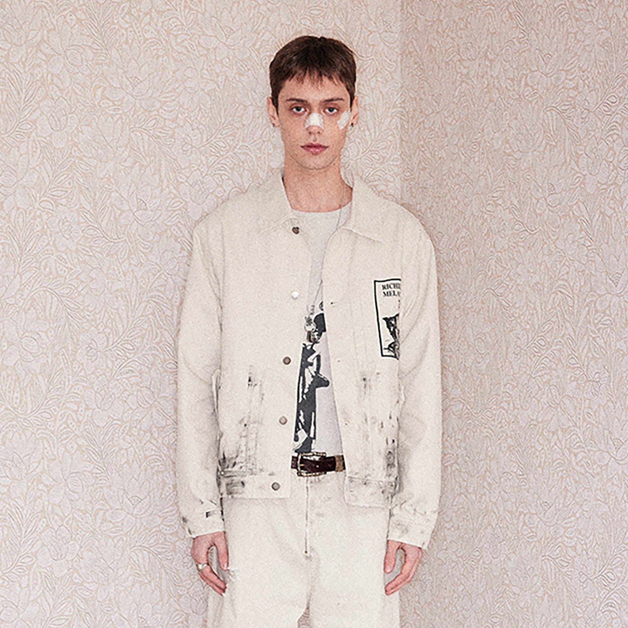 RICHILL Graphic Paint-Splattered Distressed Jacket, premium urban and streetwear designers apparel on PROJECTISR.com, RICHILL