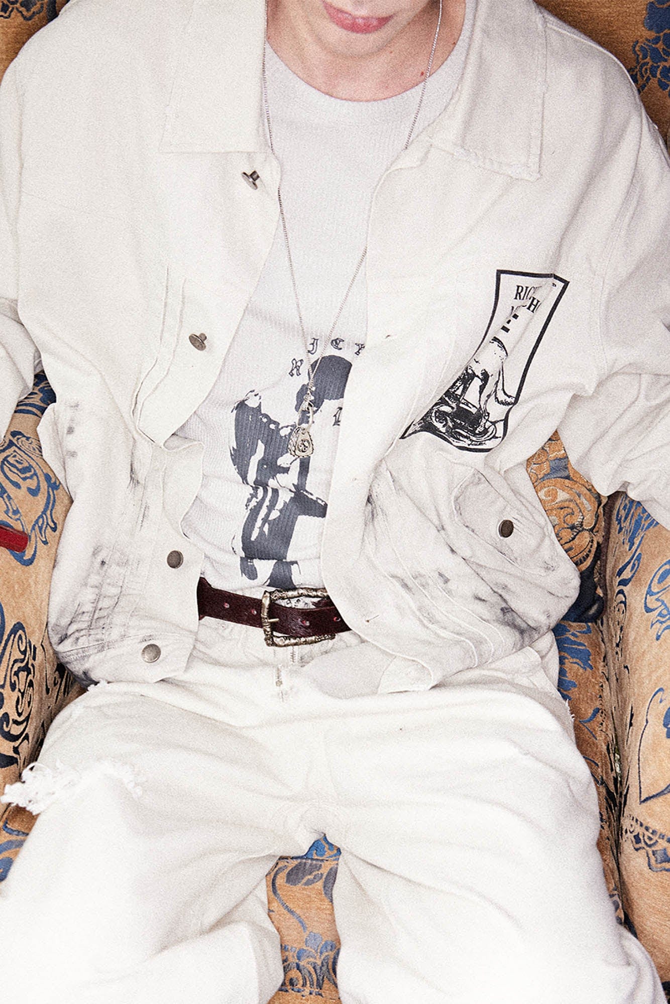 RICHILL Graphic Paint-Splattered Distressed Jacket, premium urban and streetwear designers apparel on PROJECTISR.com, RICHILL
