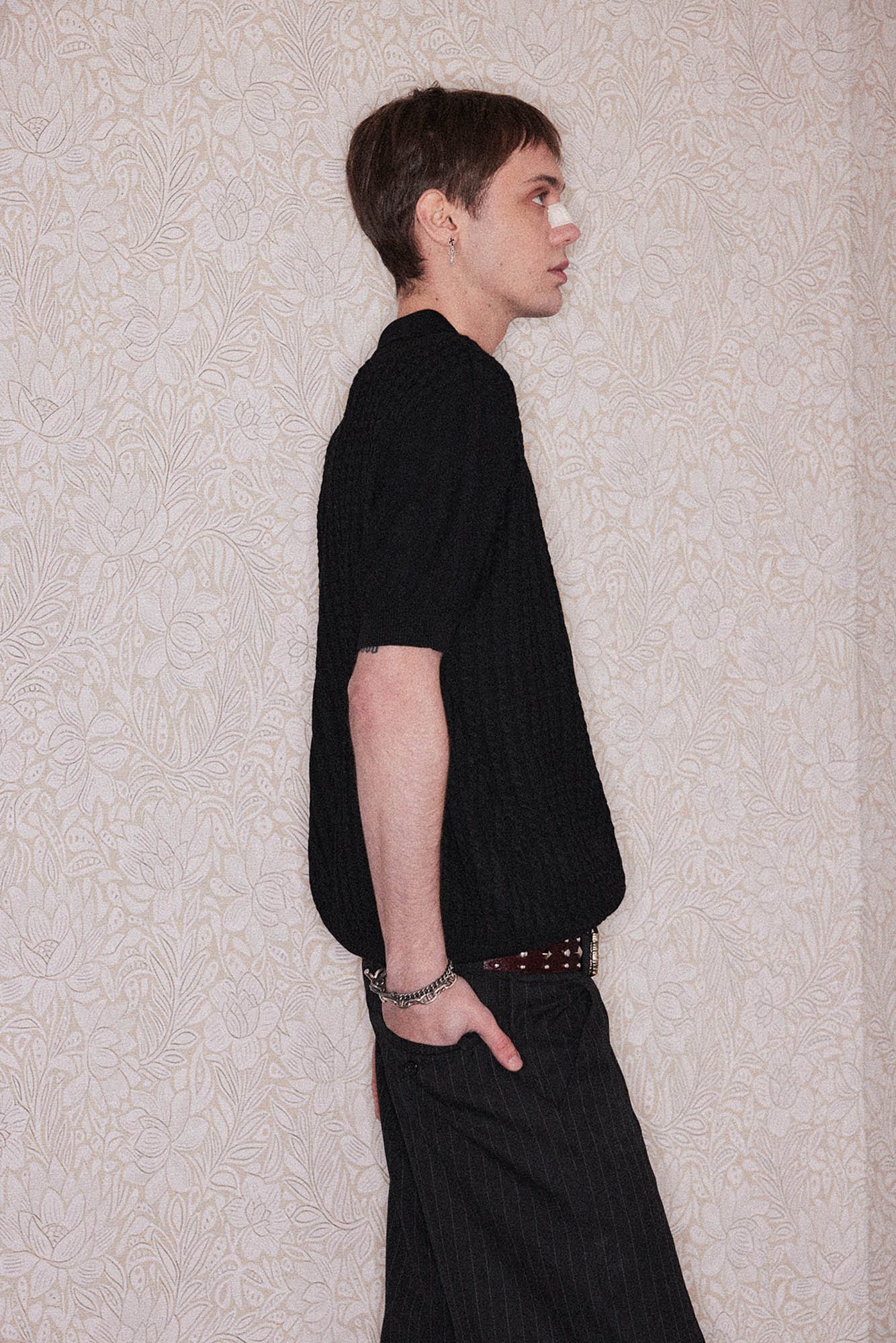 RICHILL Cable-Knit Polo T-Shirt, premium urban and streetwear designers apparel on PROJECTISR.com, RICHILL