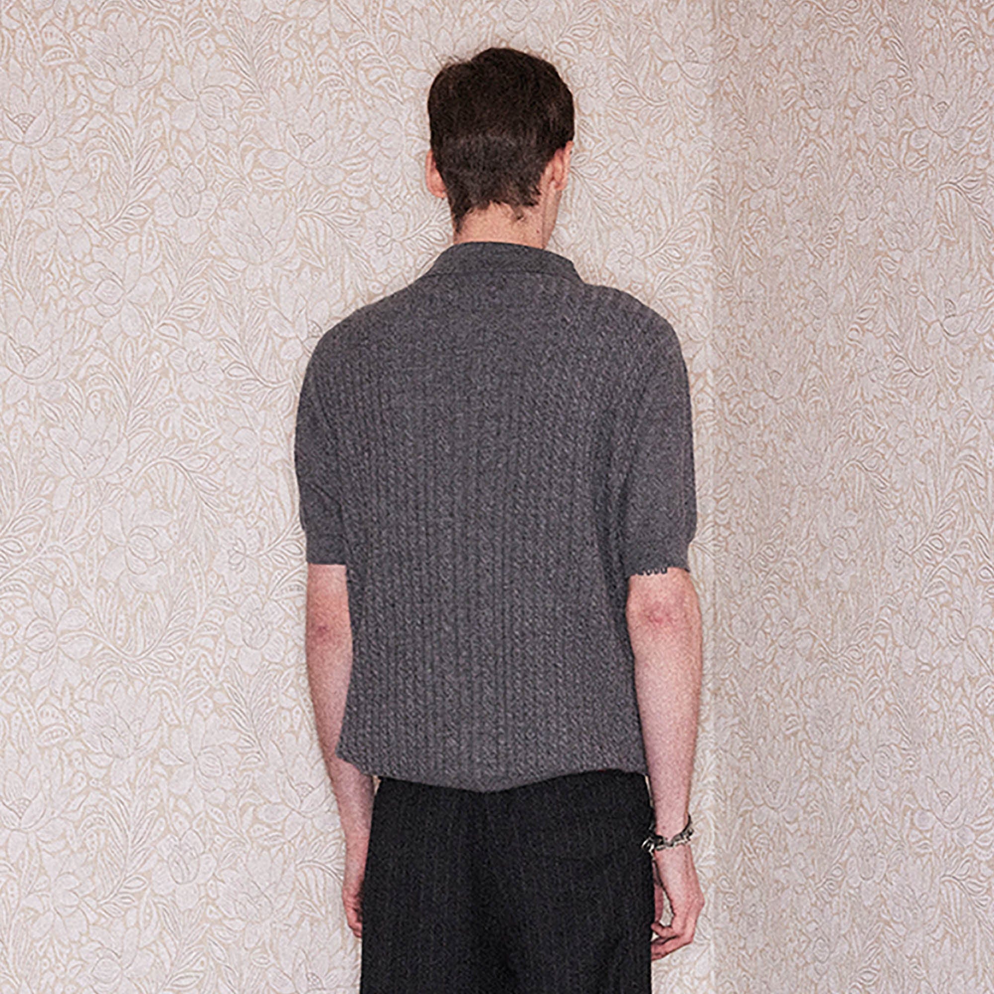 RICHILL Cable-Knit Polo T-Shirt, premium urban and streetwear designers apparel on PROJECTISR.com, RICHILL