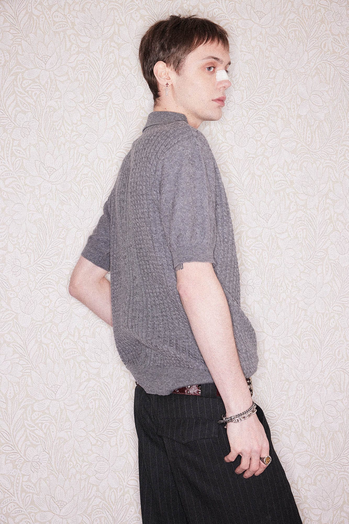 RICHILL Cable-Knit Polo T-Shirt, premium urban and streetwear designers apparel on PROJECTISR.com, RICHILL