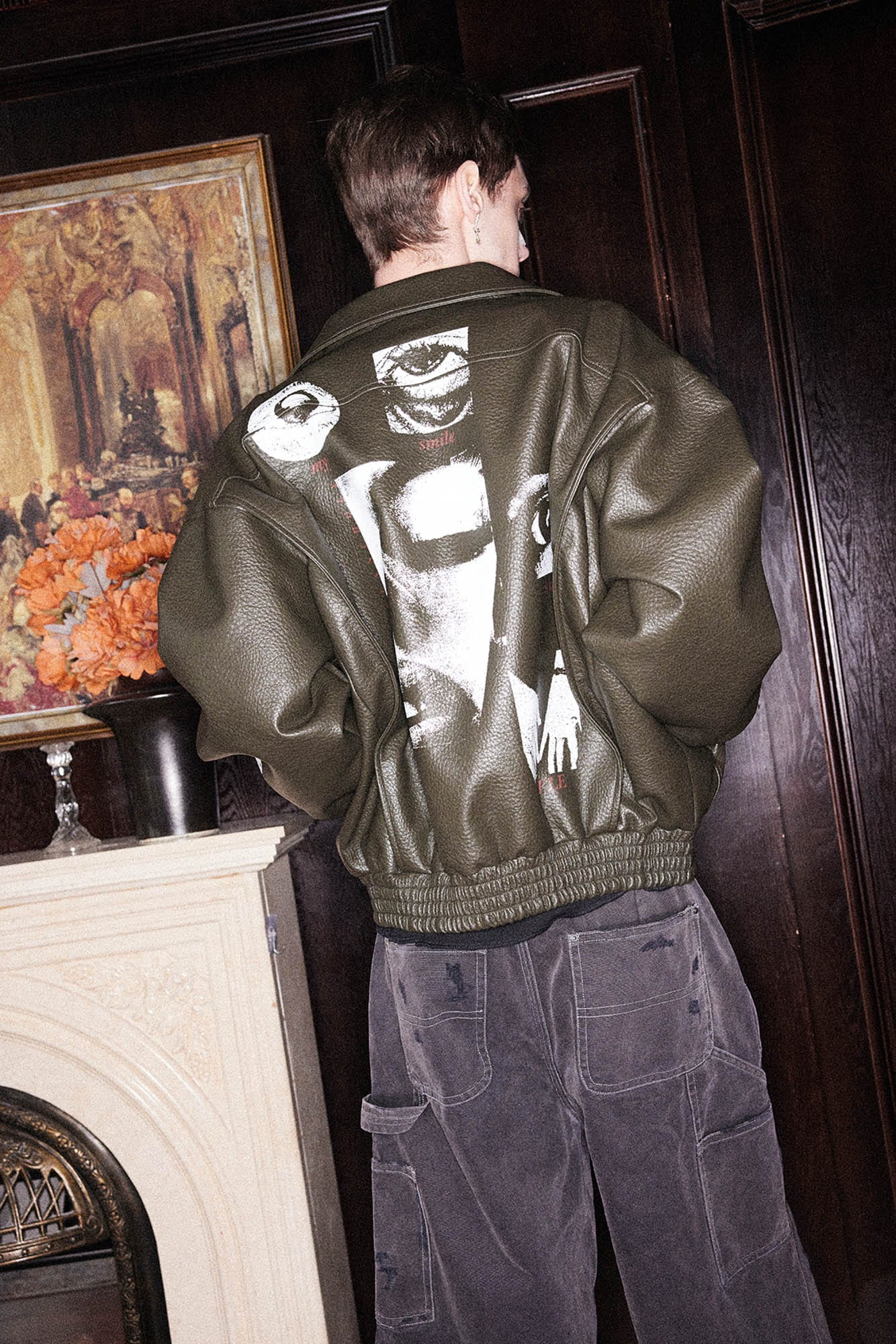 RICHILL My Smile is A Rifle Faux Leather Jacket, premium urban and streetwear designers apparel on PROJECTISR.com, RICHILL