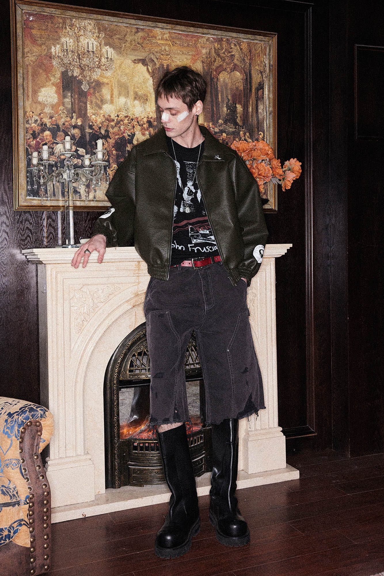 RICHILL My Smile is A Rifle Faux Leather Jacket, premium urban and streetwear designers apparel on PROJECTISR.com, RICHILL