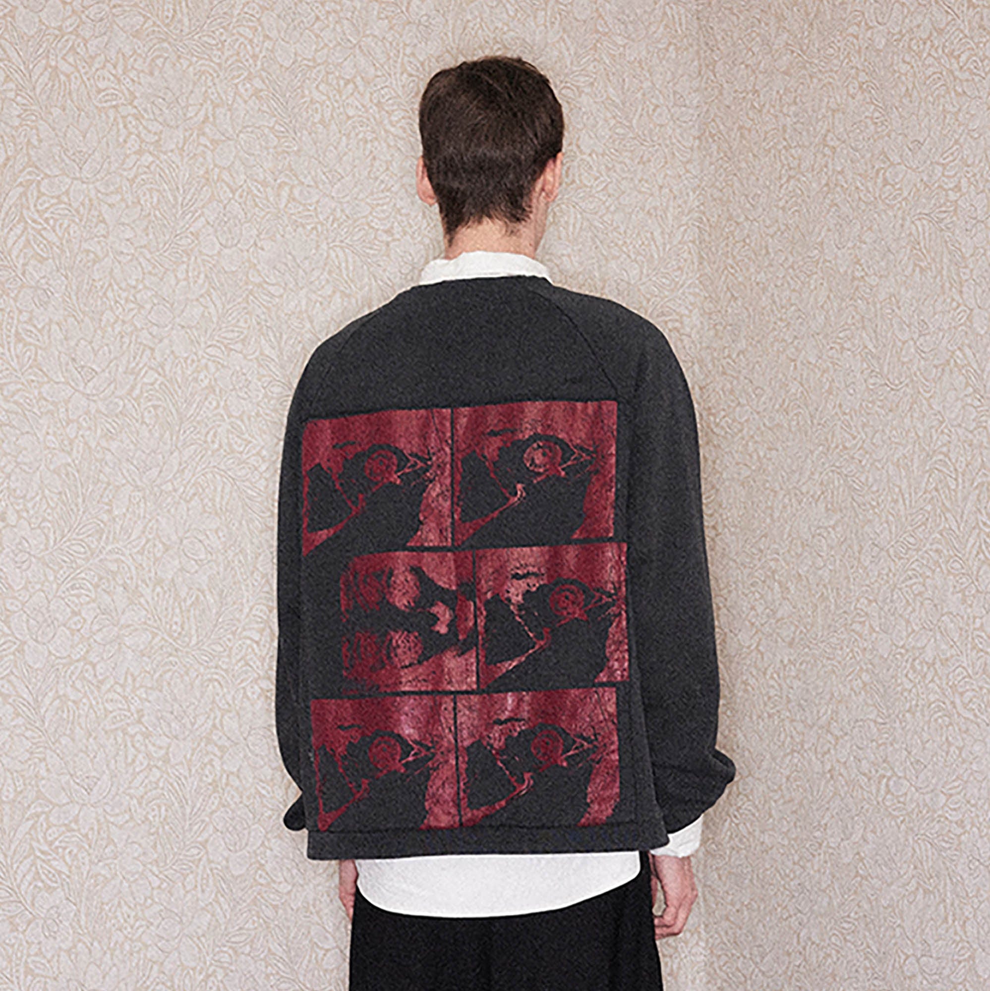 RICHILL Paneled Graphic Print Raglan Sweatshirt, premium urban and streetwear designers apparel on PROJECTISR.com, RICHILL