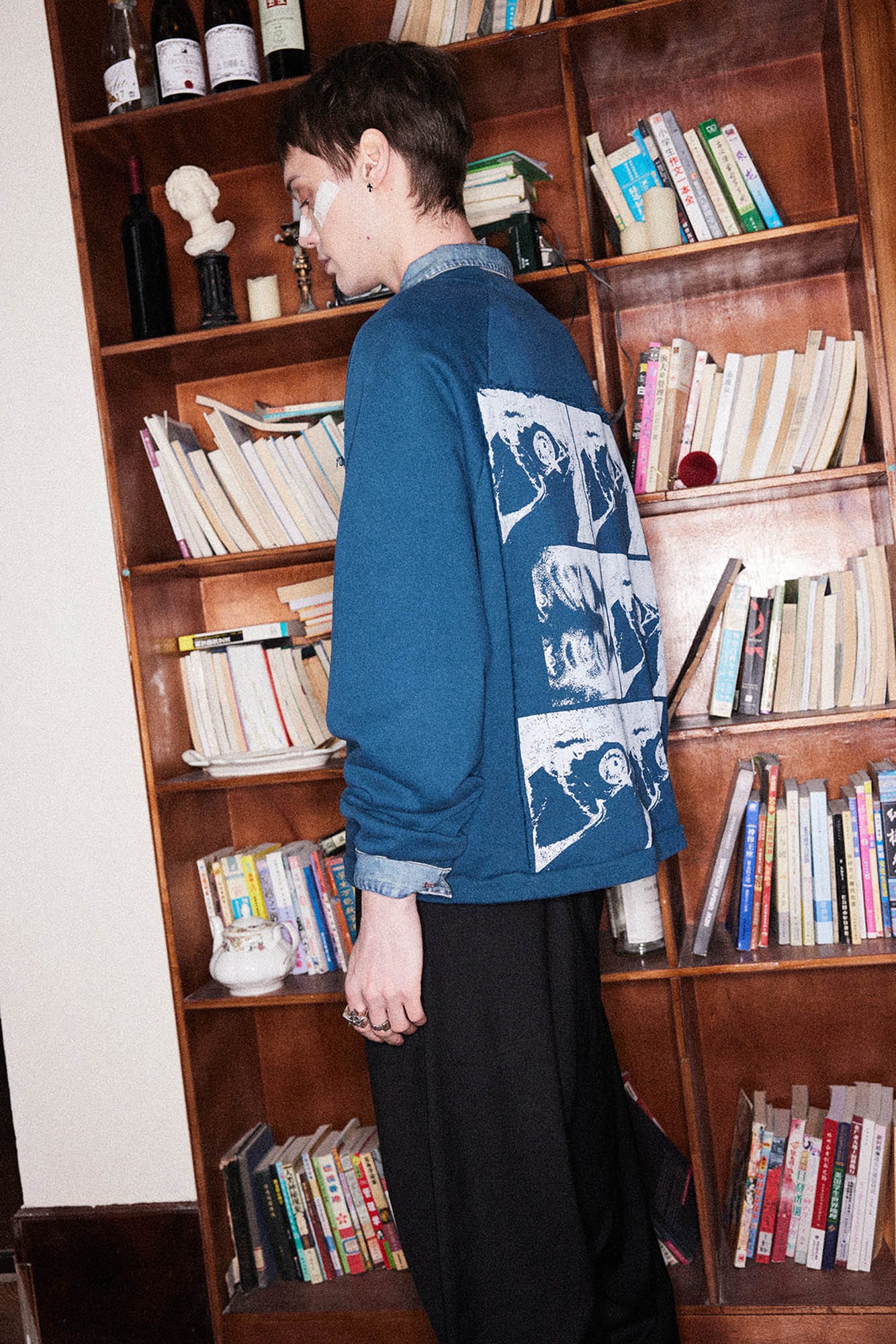 RICHILL Paneled Graphic Print Raglan Sweatshirt, premium urban and streetwear designers apparel on PROJECTISR.com, RICHILL
