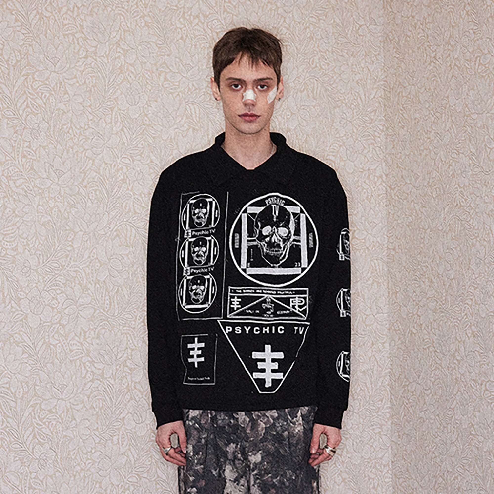 RICHILL Psychic TV Graphic Long-Sleeve Tee, premium urban and streetwear designers apparel on PROJECTISR.com, RICHILL