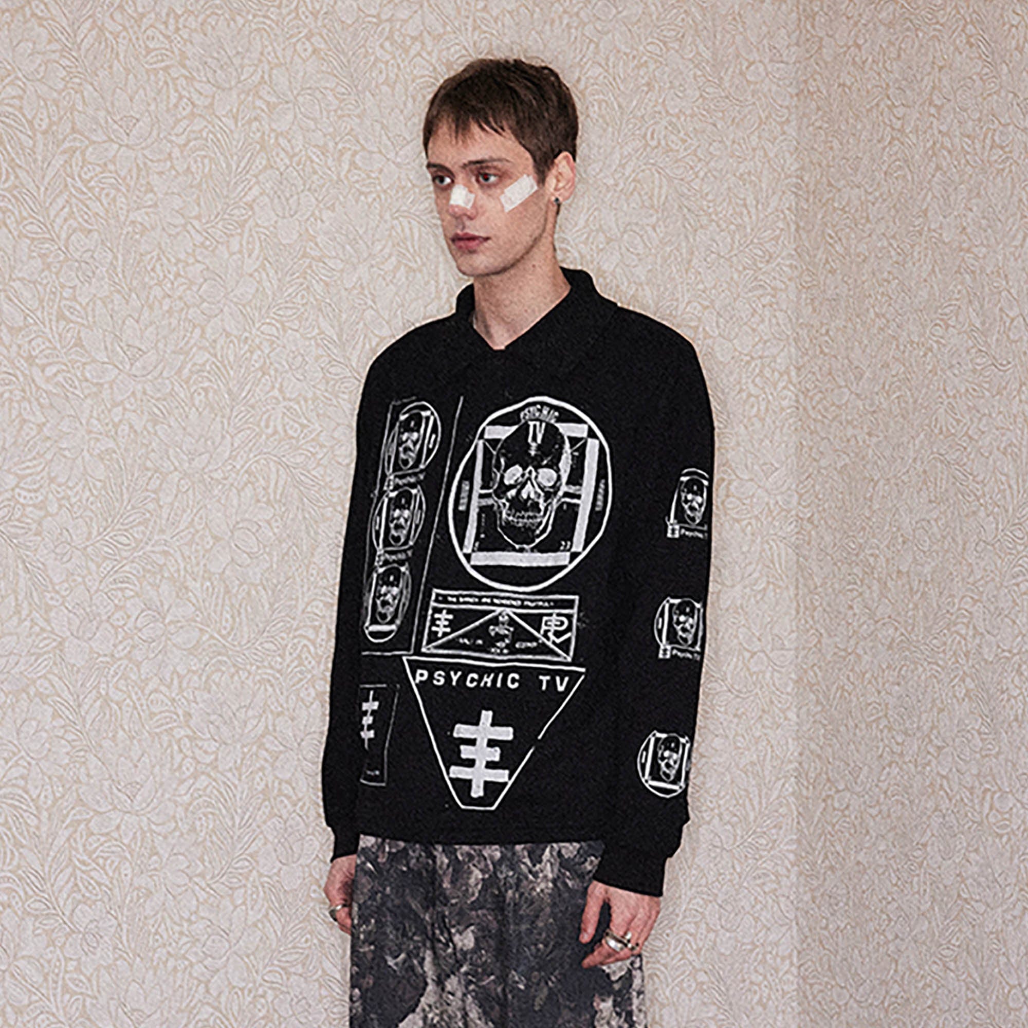 RICHILL Psychic TV Graphic Long-Sleeve Tee, premium urban and streetwear designers apparel on PROJECTISR.com, RICHILL