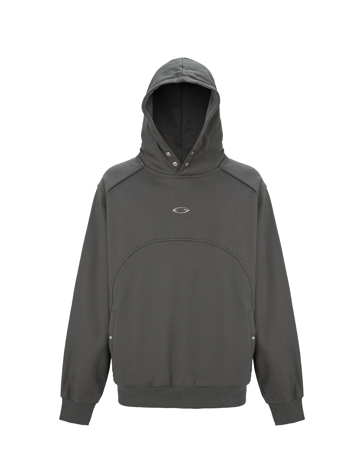 F2CE Essential Metal Badge Snap Hoodie
