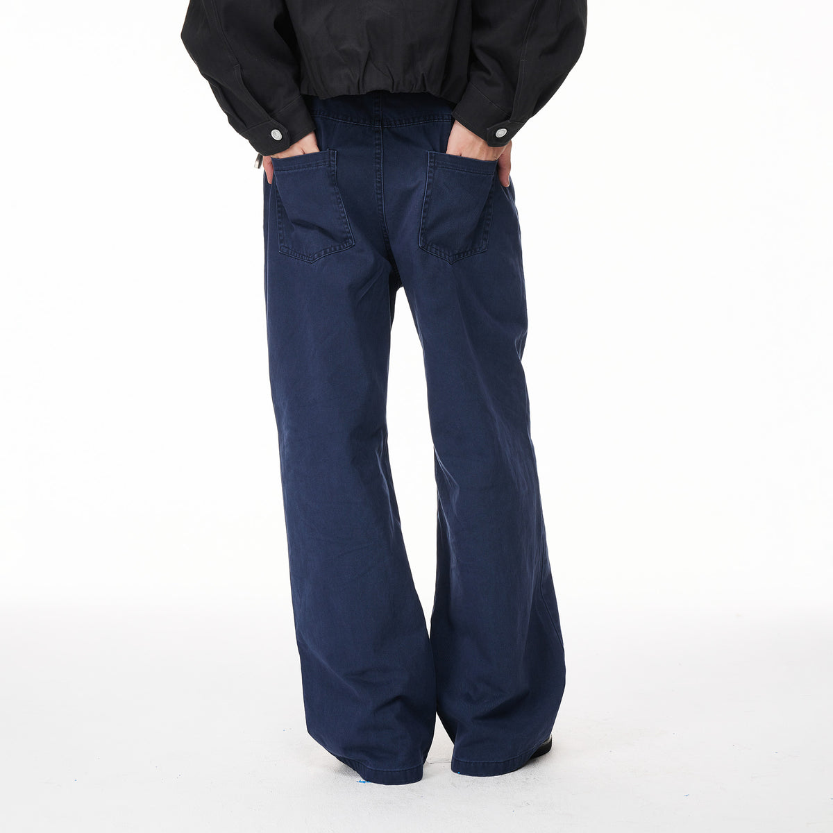 BOTANICA Retro Washed Pleated Straight-Leg Jeans