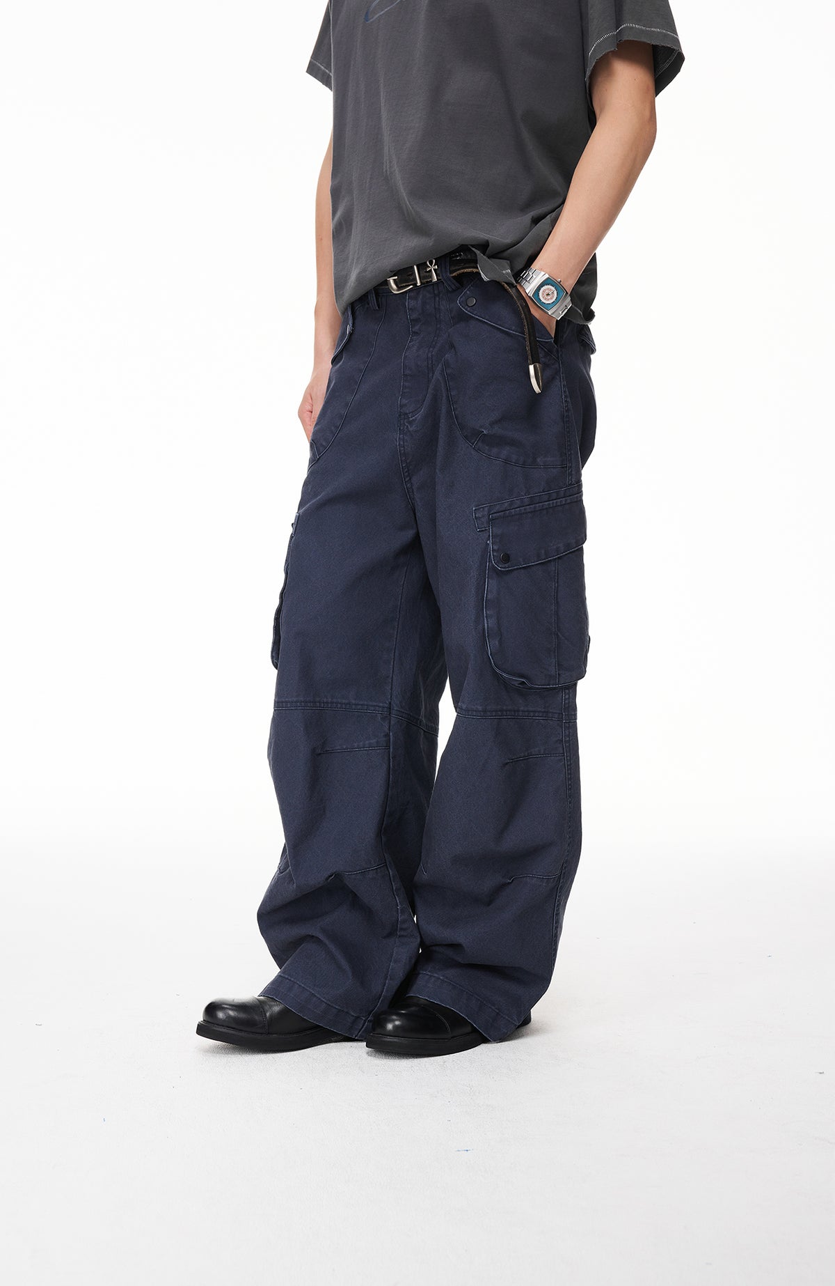 BOTANICA Deconstructed Multi-Pocket Washed Cargo Jeans