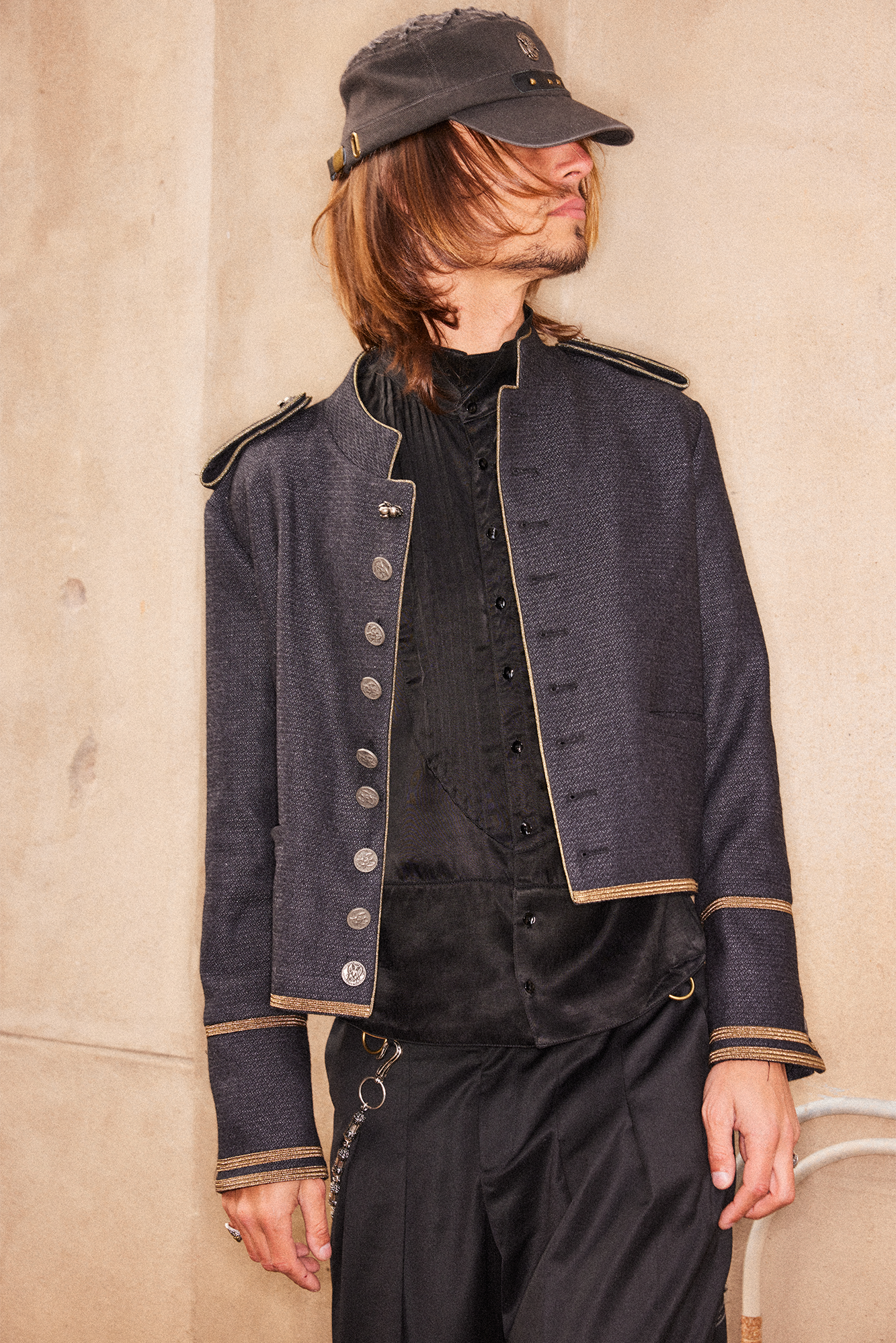 RICHILL Studded Coin Patch Military Cap, premium urban and streetwear designers apparel on PROJECTISR.com, RICHILL