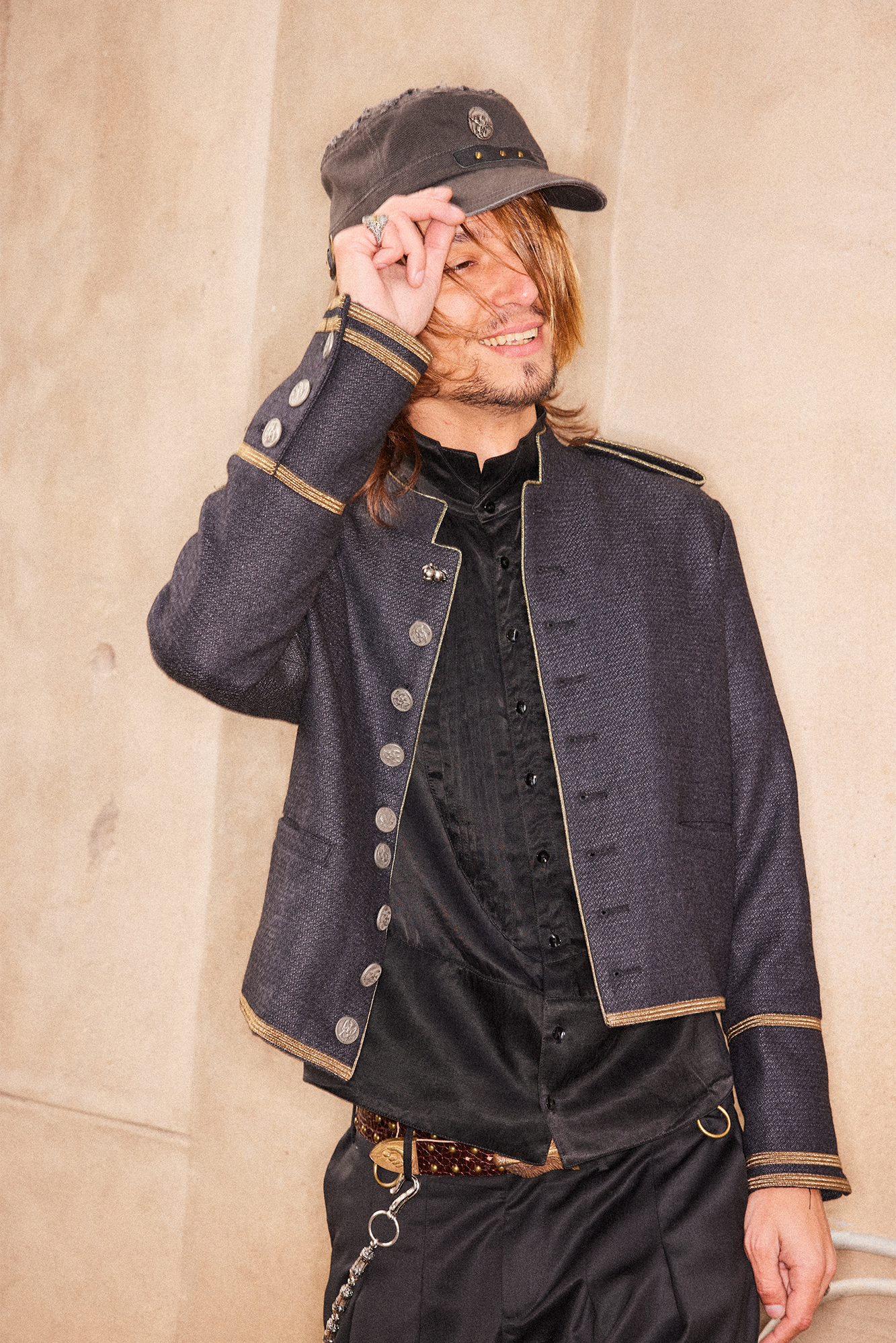 RICHILL Studded Coin Patch Military Cap, premium urban and streetwear designers apparel on PROJECTISR.com, RICHILL