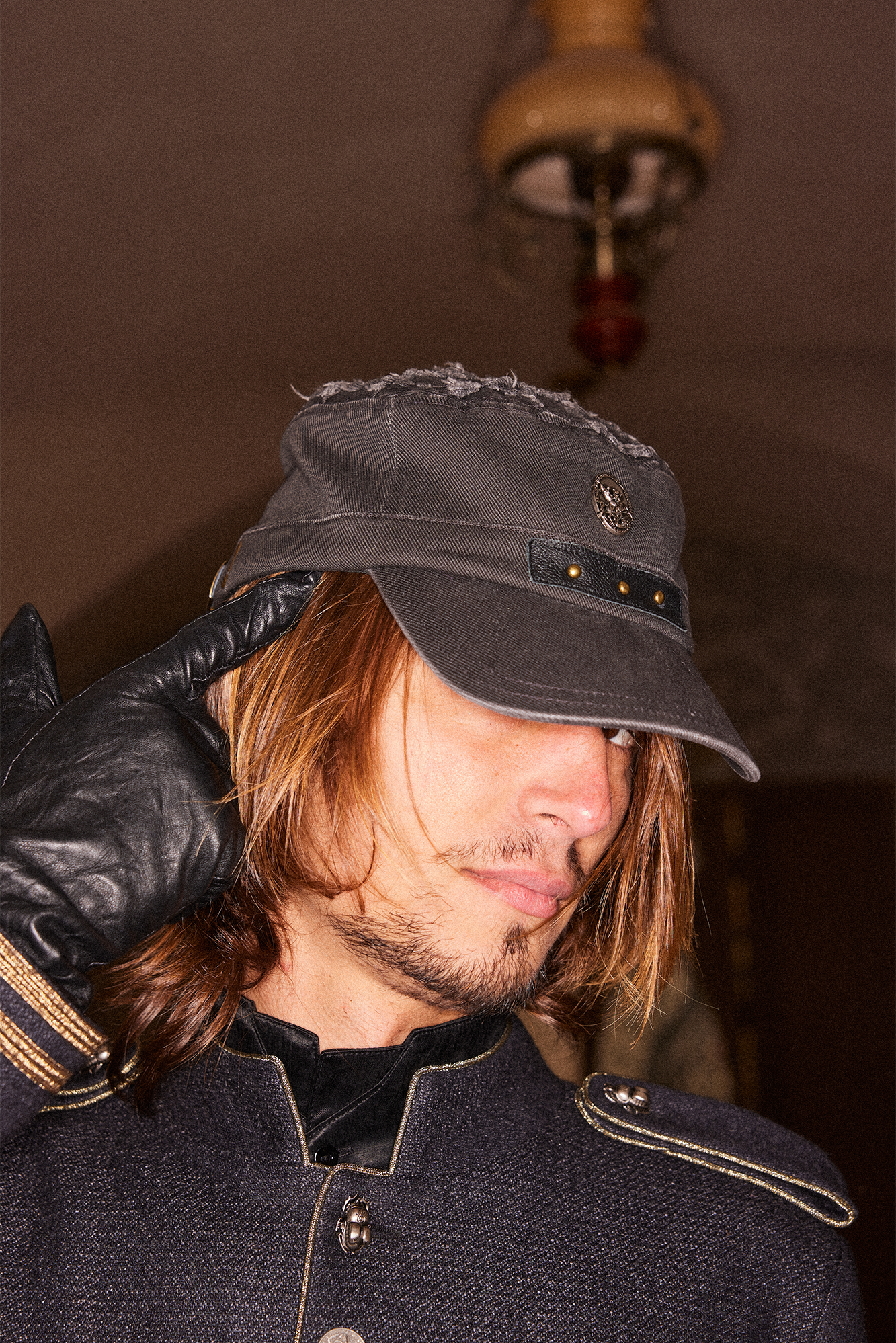 RICHILL Studded Coin Patch Military Cap, premium urban and streetwear designers apparel on PROJECTISR.com, RICHILL