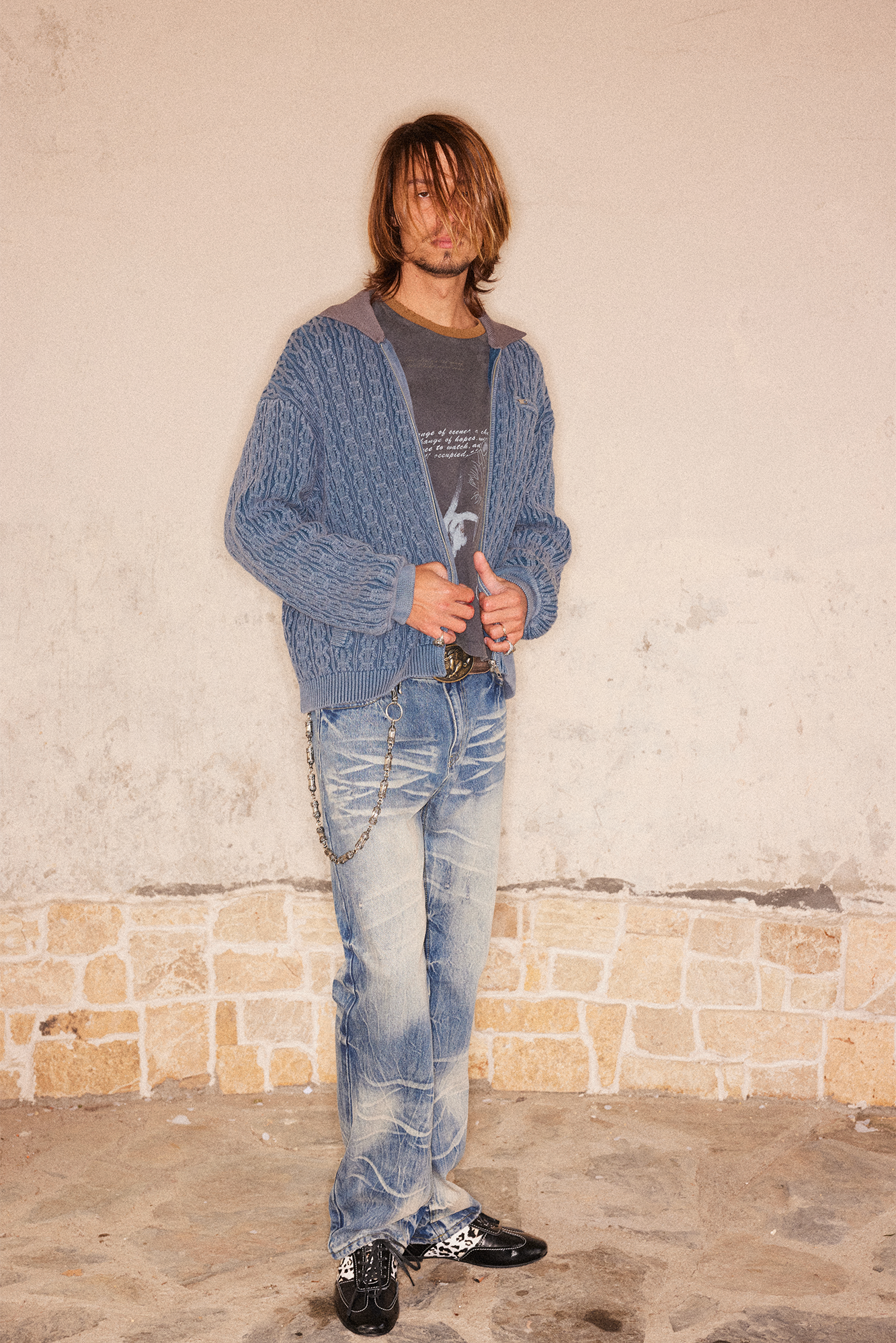 RICHILL Wash-Whisker Distressed Straight-Leg Jeans, premium urban and streetwear designers apparel on PROJECTISR.com, RICHILL