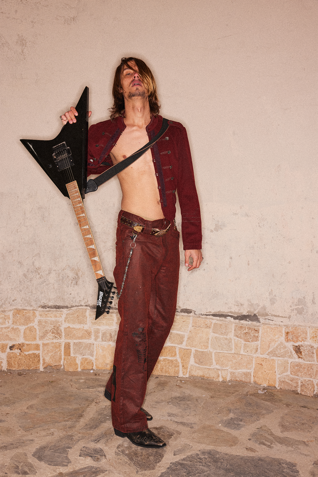 RICHILL Printed Coated Flared Pants, premium urban and streetwear designers apparel on PROJECTISR.com, RICHILL