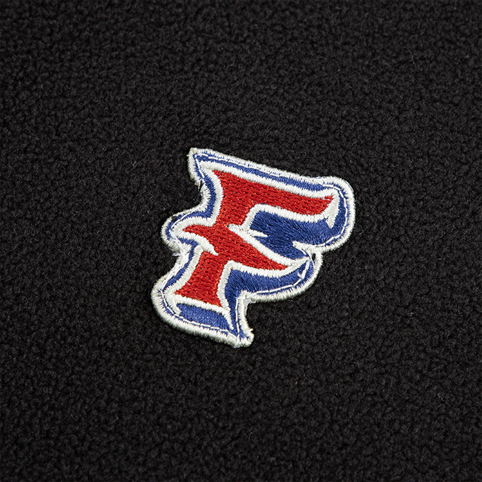 F2CE Embroidered LOGO Patch Half-Zip Fleece Hoodie