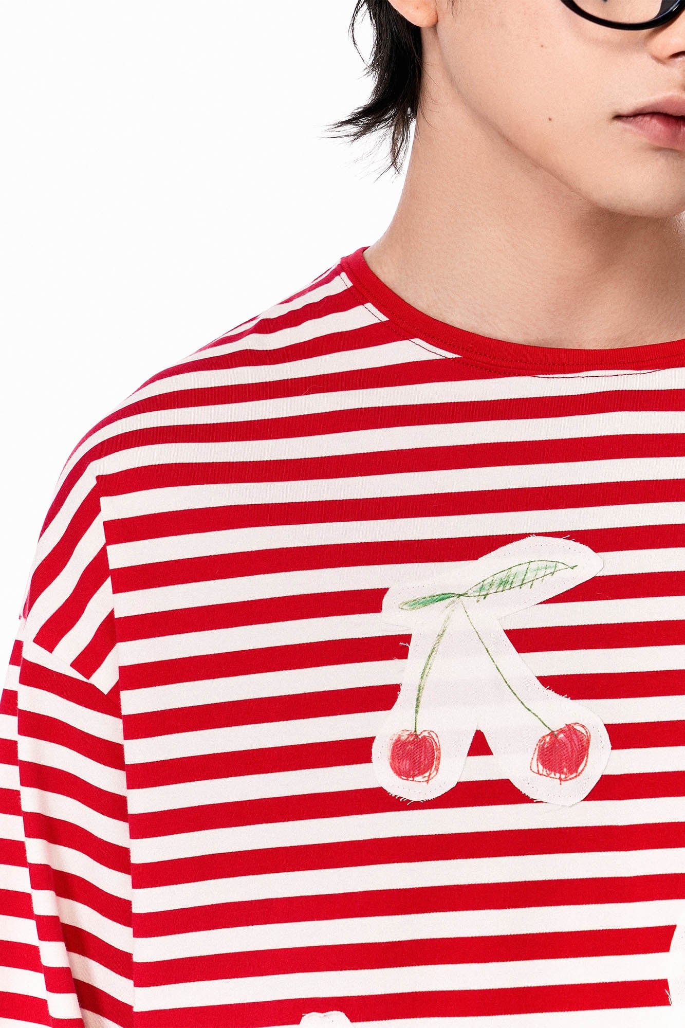 OIPWORD Snack Patchwork Striped Long-Sleeve Tee, premium urban and streetwear designers apparel on PROJECTISR.com, OIPWORD