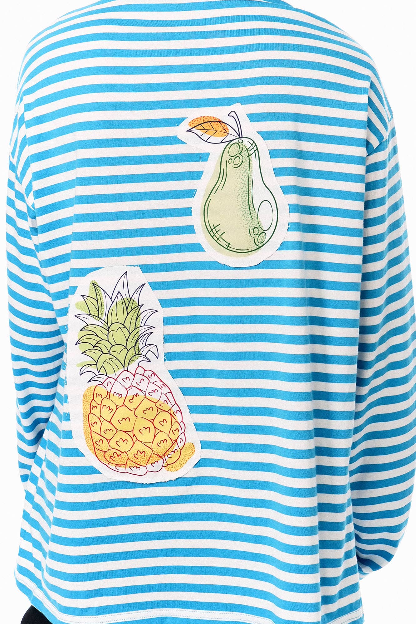 OIPWORD Snack Patchwork Striped Long-Sleeve Tee, premium urban and streetwear designers apparel on PROJECTISR.com, OIPWORD