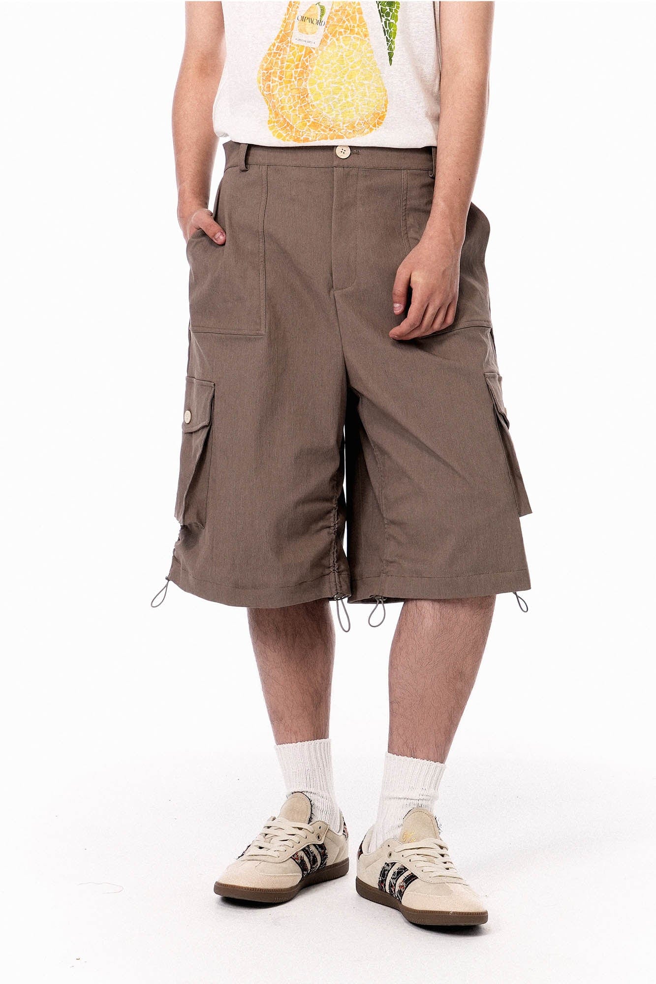 OIPWORD Detachable Plaid Multi-Pocket Wide-Leg Cargo, premium urban and streetwear designers apparel on PROJECTISR.com, OIPWORD