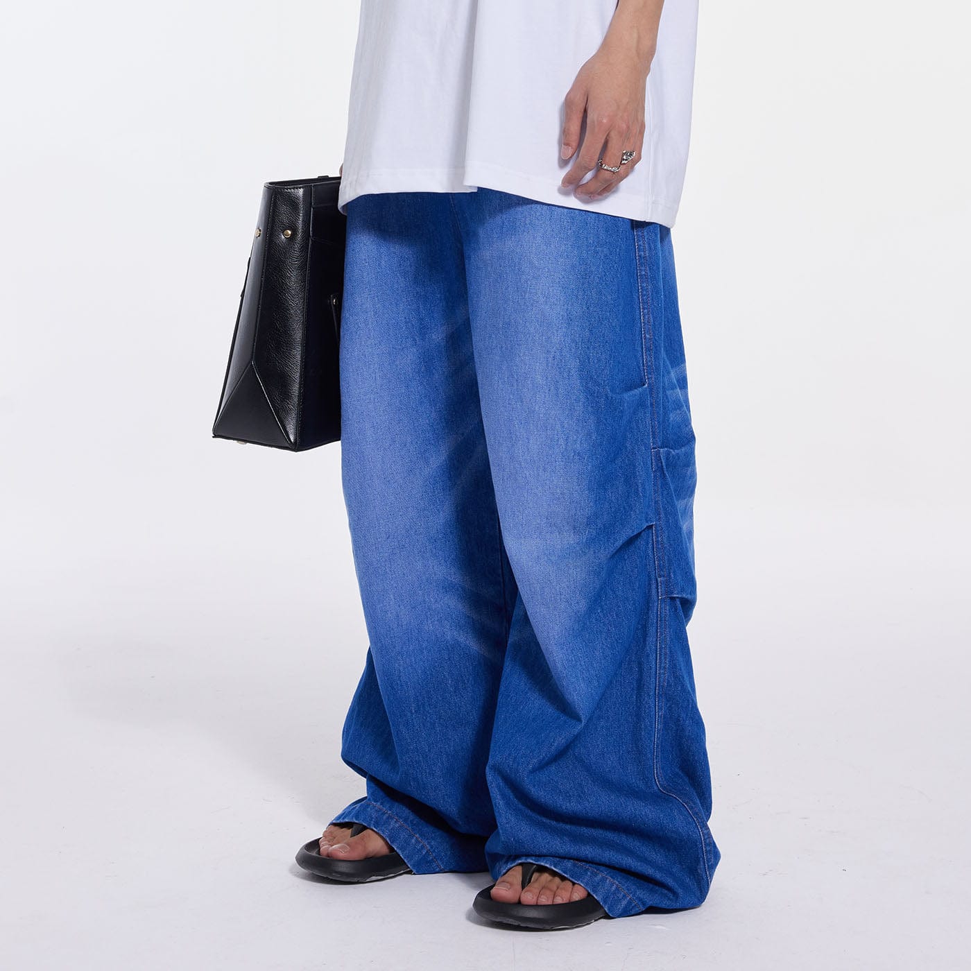 WHISTLEHUNTER Triple Washed Drape Jeans Blue, premium urban and streetwear designers apparel on PROJECTISR.com, WHISTLEHUNTER