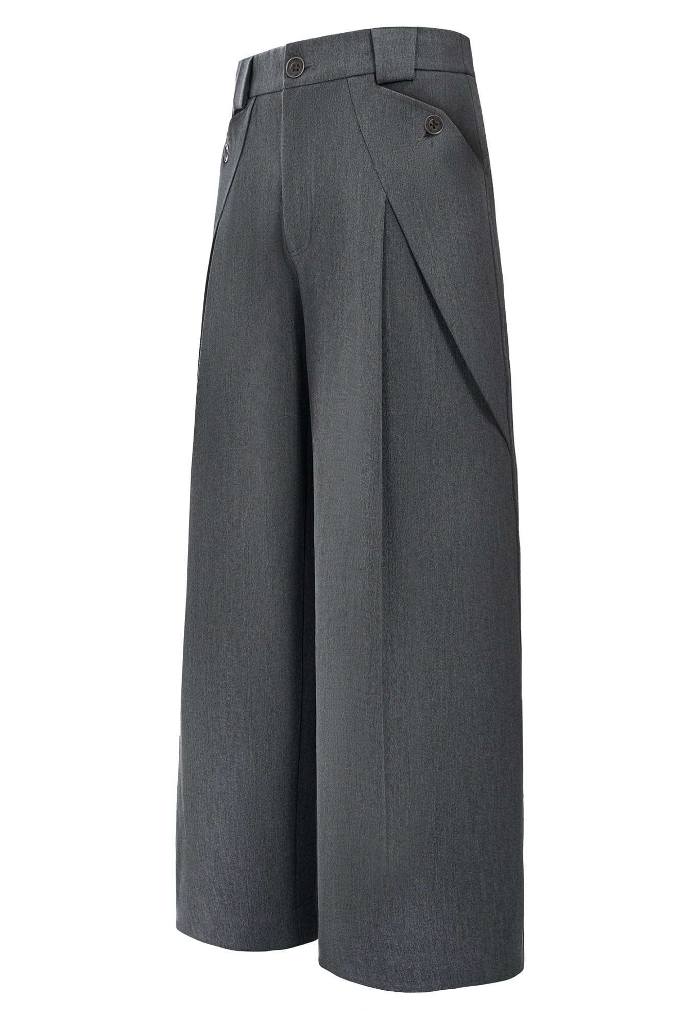 ESAIAS Triangle-Pleat Wide-Leg Trousers, premium urban and streetwear designers apparel on PROJECTISR.com, ESAIAS