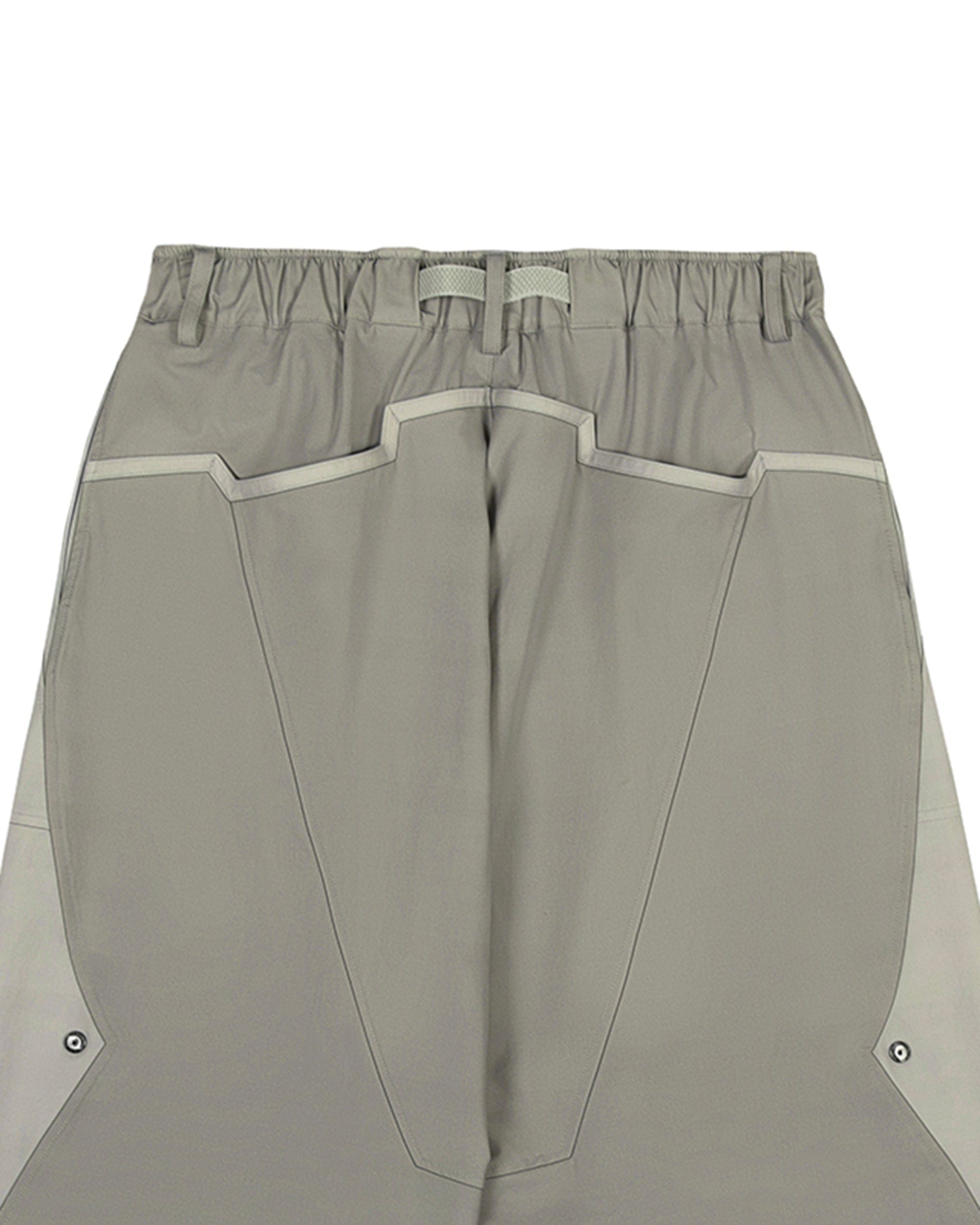 XIPHEVIL Demiurge Deconstructed Multi-Zipper Shorts Green, premium urban and streetwear designers apparel on PROJECTISR.com, XIPHEVIL