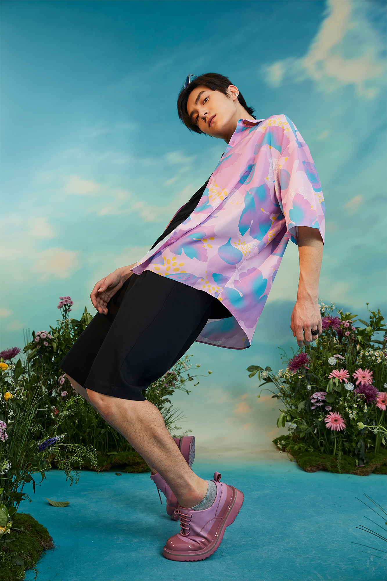 MASH UP ASIA Fig Graphic Half Shirt, premium urban and streetwear designers apparel on PROJECTISR.com, MASH UP ASIA
