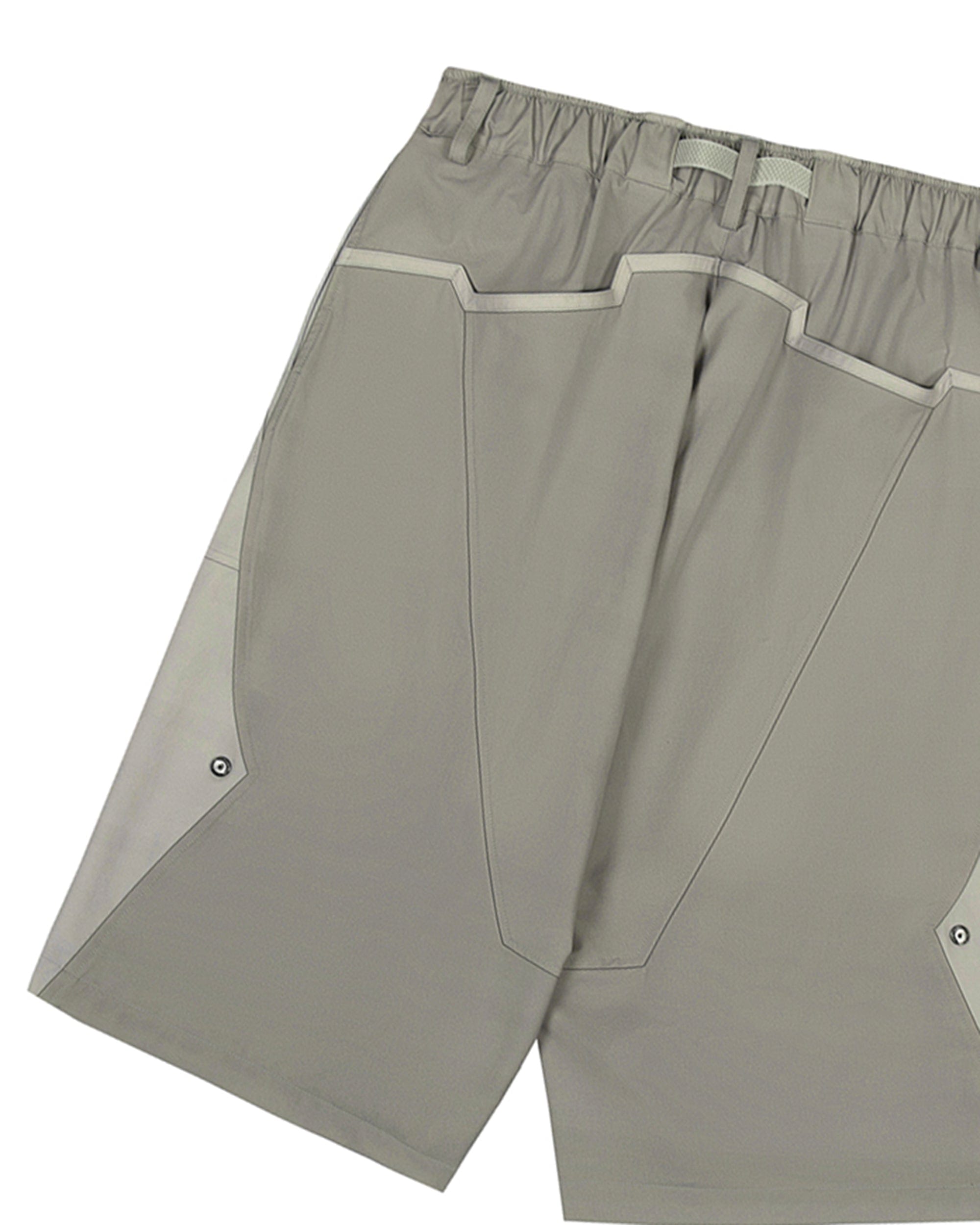 XIPHEVIL Demiurge Deconstructed Multi-Zipper Shorts Green, premium urban and streetwear designers apparel on PROJECTISR.com, XIPHEVIL