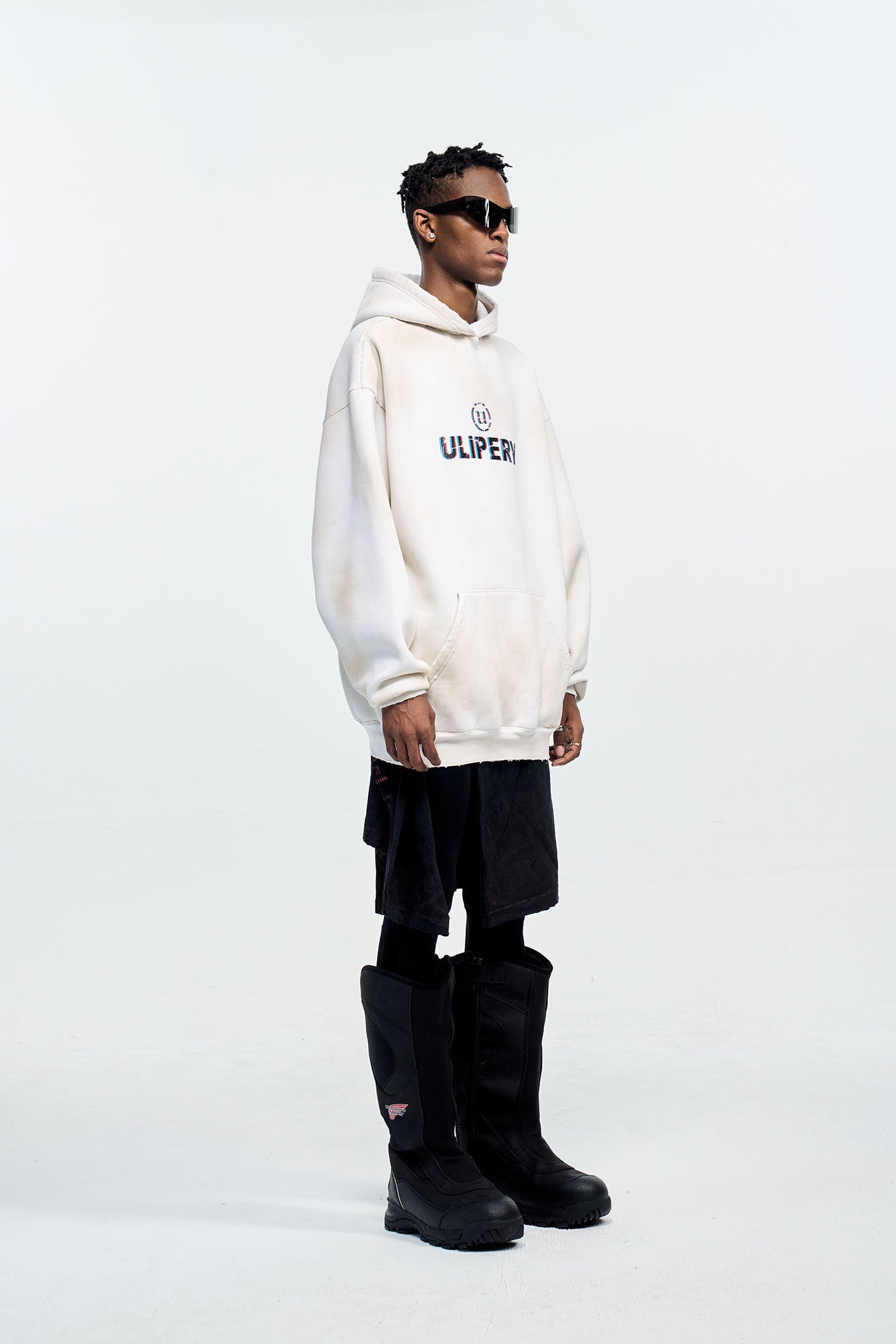 ULIPERY Dirty Fit Frayed Heavyweight Oversized Hoodie, premium urban and streetwear designers apparel on PROJECTISR.com, ULIPERY