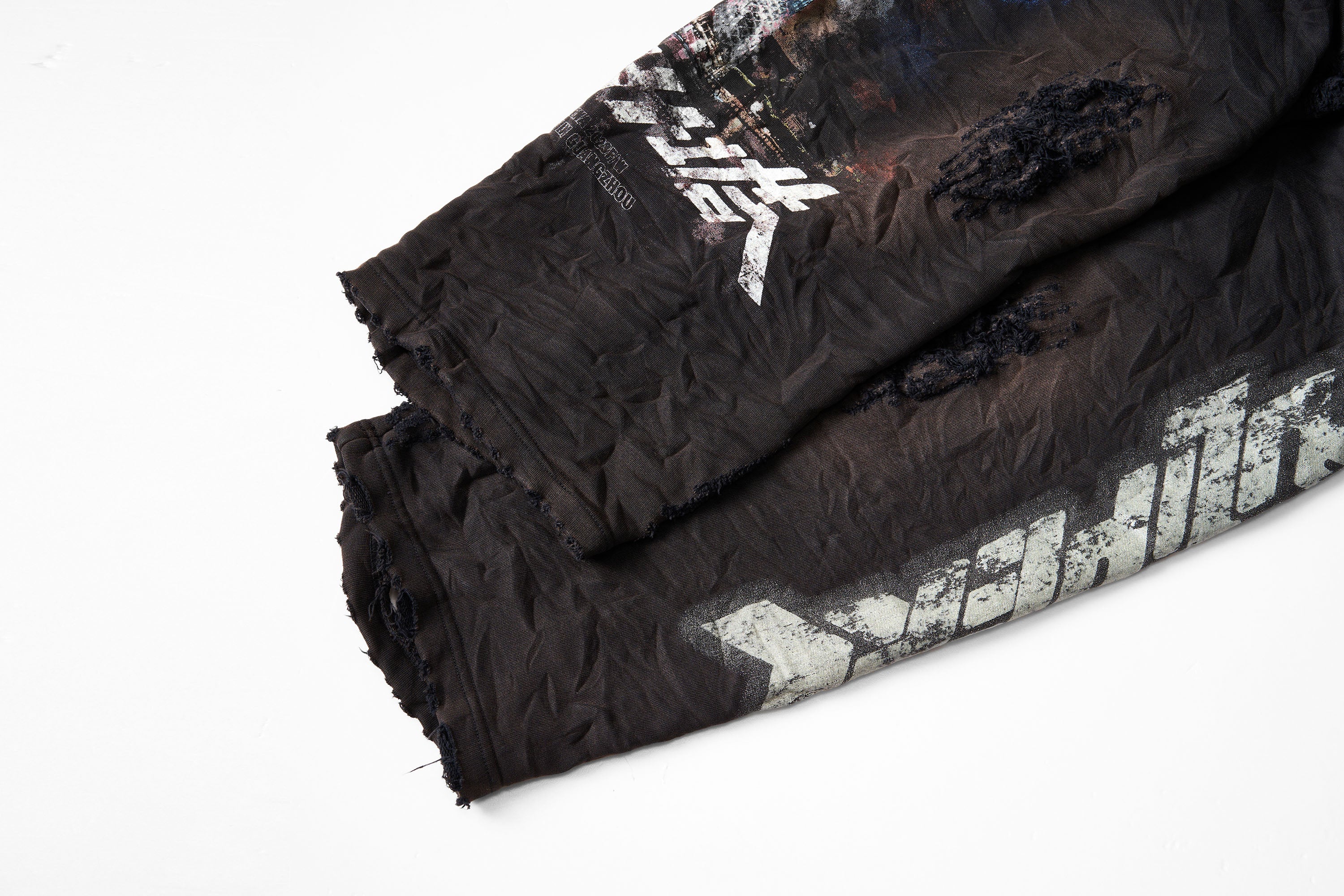 ULIPERY Distressed Glow Crinkled Sweatpants
