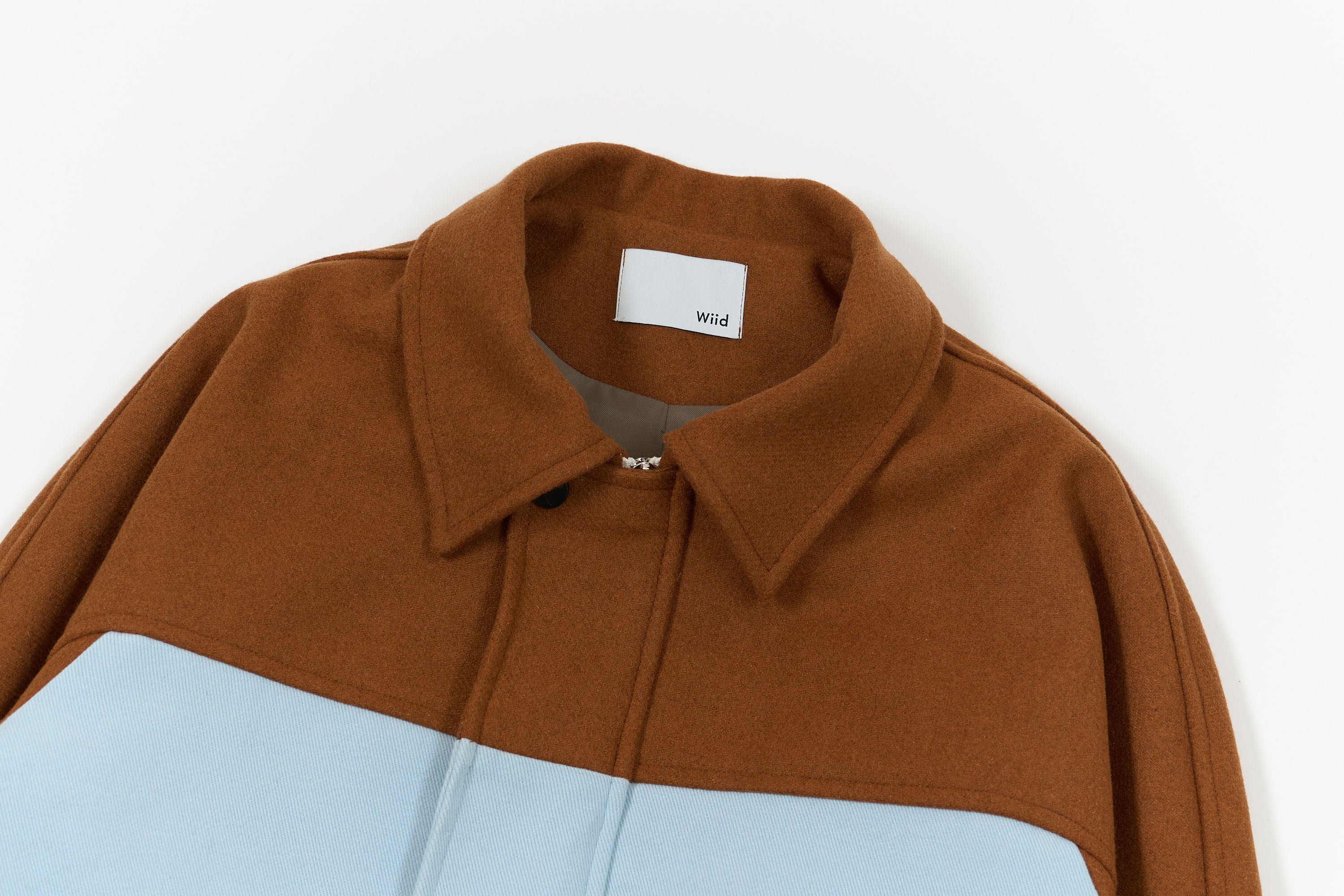 WIID Contrast Panel Wool-Blend Jacket, premium urban and streetwear designers apparel on PROJECTISR.com, WIID
