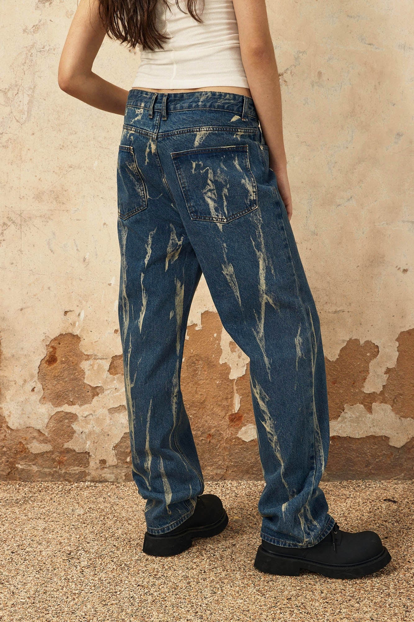 OVDY Retro Striped Straight-Leg Jeans, premium urban and streetwear designers apparel on PROJECTISR.com, OVDY
