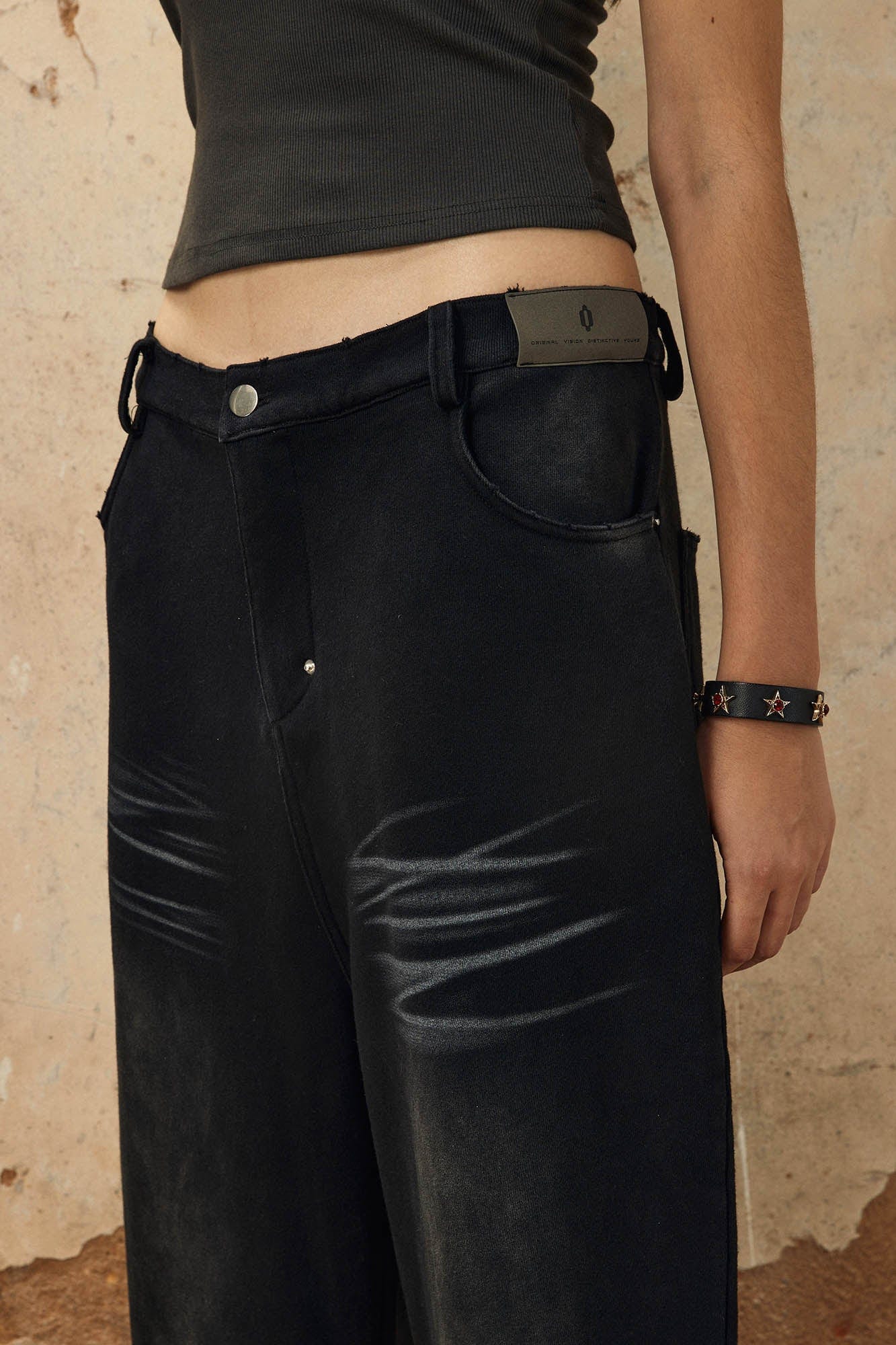 OVDY Distressed Scratched Jeans, premium urban and streetwear designers apparel on PROJECTISR.com, OVDY