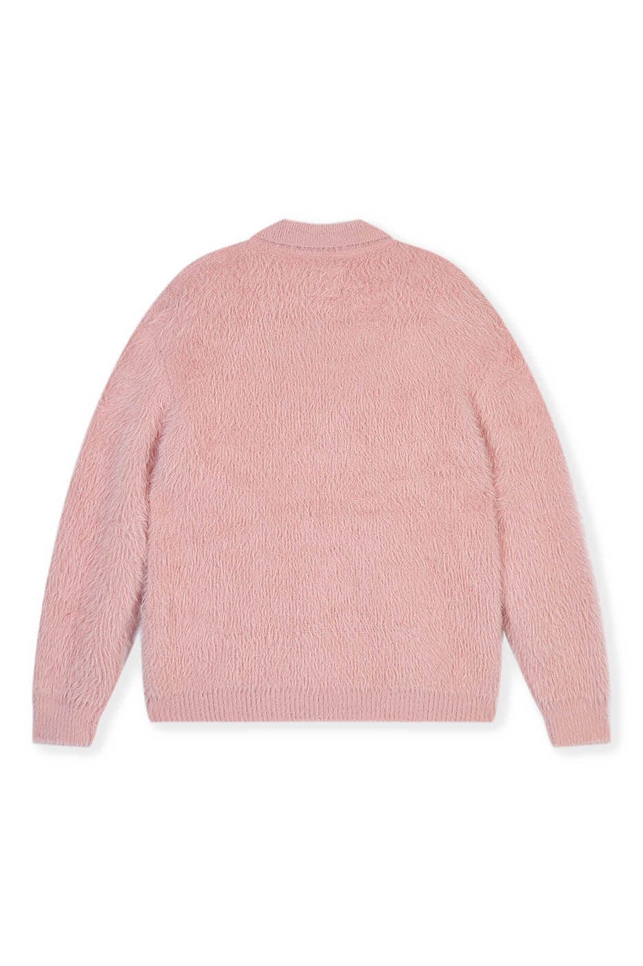 BONELESS Mohair Embroidered Logo Polo Sweater, premium urban and streetwear designers apparel on PROJECTISR.com, BONELESS