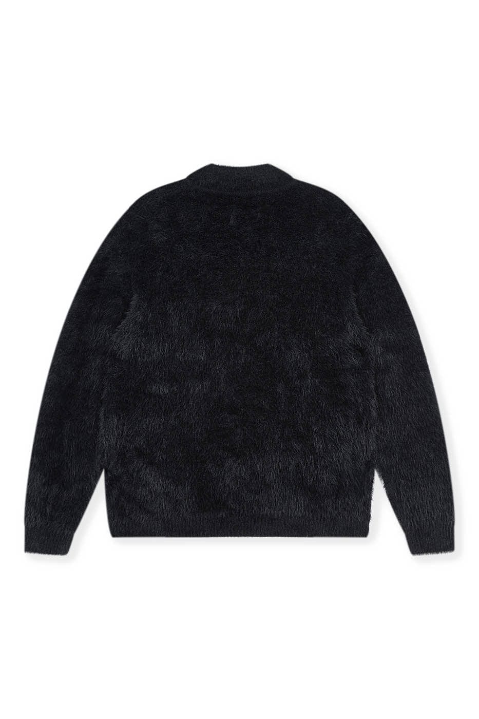 BONELESS Mohair Embroidered Logo Polo Sweater, premium urban and streetwear designers apparel on PROJECTISR.com, BONELESS