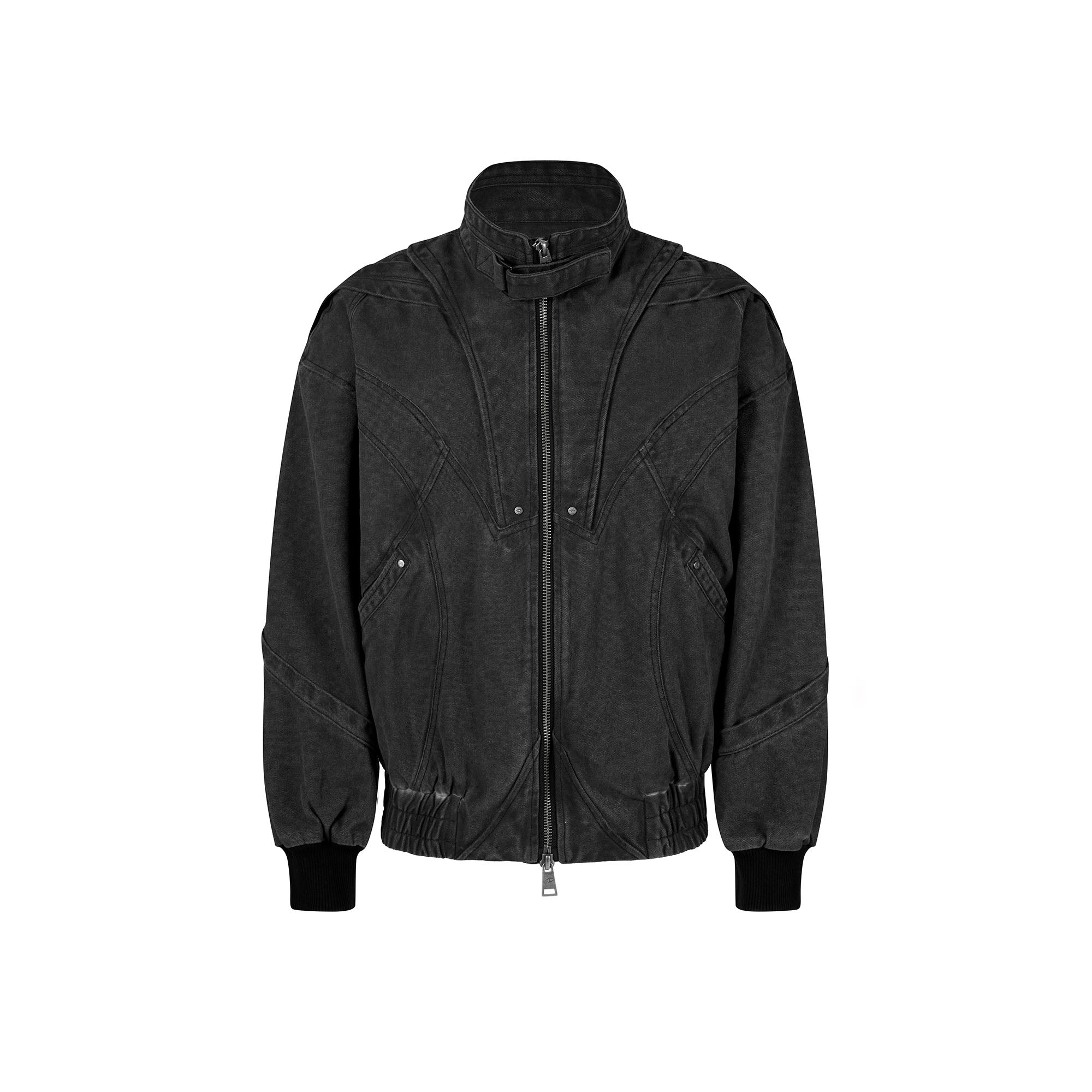 CATSSTAC Deconstructed Faded Wash Dual-Zipper Jacket, premium urban and streetwear designers apparel on PROJECTISR.com, CATSSTAC