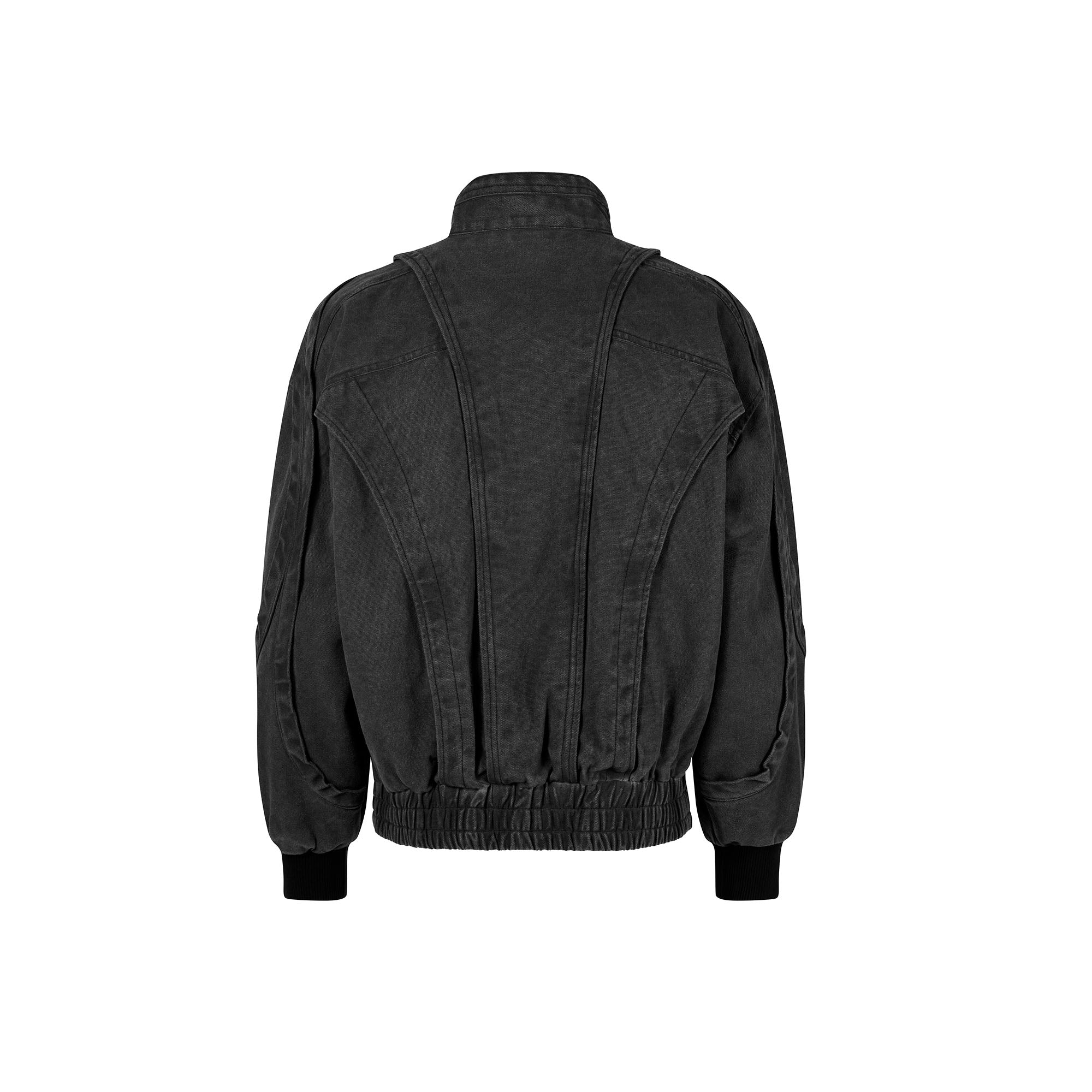 CATSSTAC Deconstructed Faded Wash Dual-Zipper Jacket, premium urban and streetwear designers apparel on PROJECTISR.com, CATSSTAC