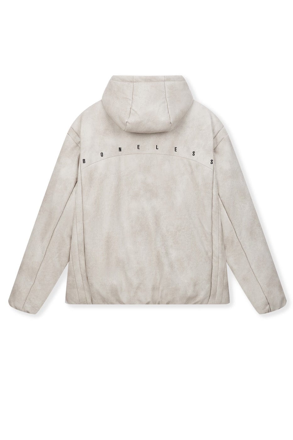 BONELESS Spliced Faux Leather Cotton Padded Jacket, premium urban and streetwear designers apparel on PROJECTISR.com, BONELESS