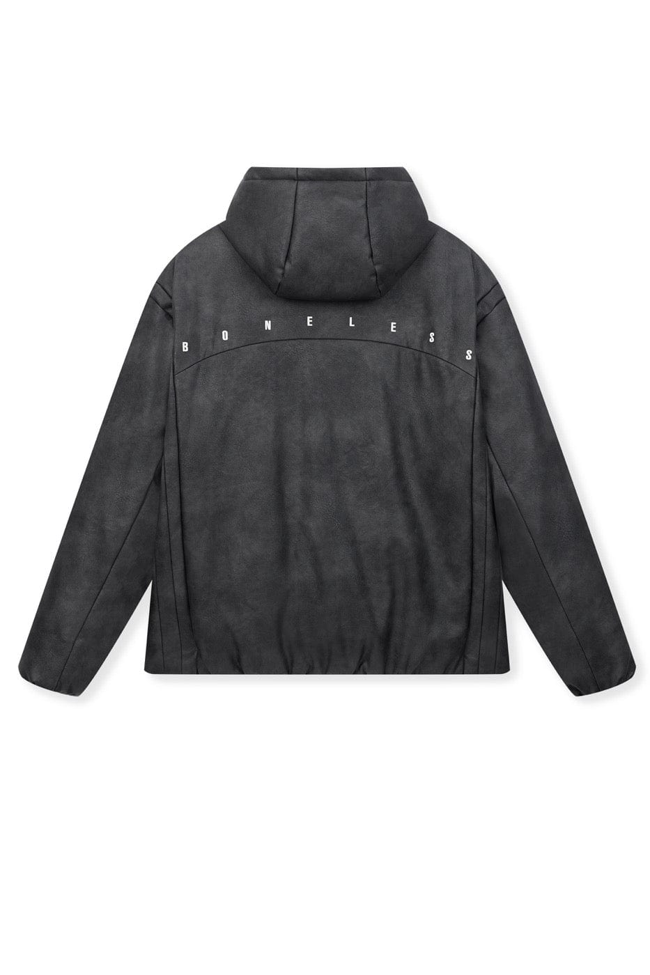 BONELESS Spliced Faux Leather Cotton Padded Jacket, premium urban and streetwear designers apparel on PROJECTISR.com, BONELESS