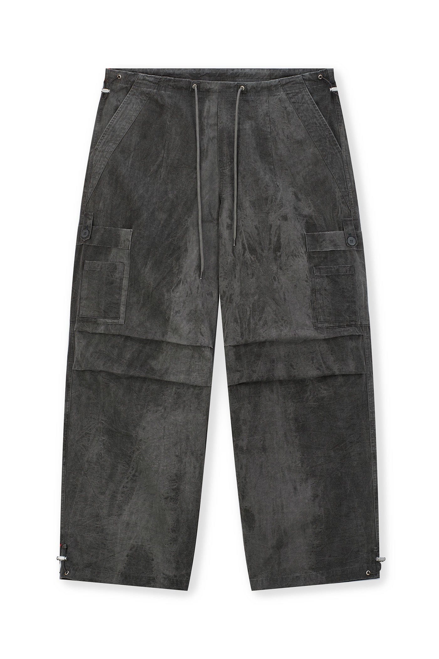 BONELESS Washed Multi-Pocket Crinkled Cargo Pants, premium urban and streetwear designers apparel on PROJECTISR.com, BONELESS