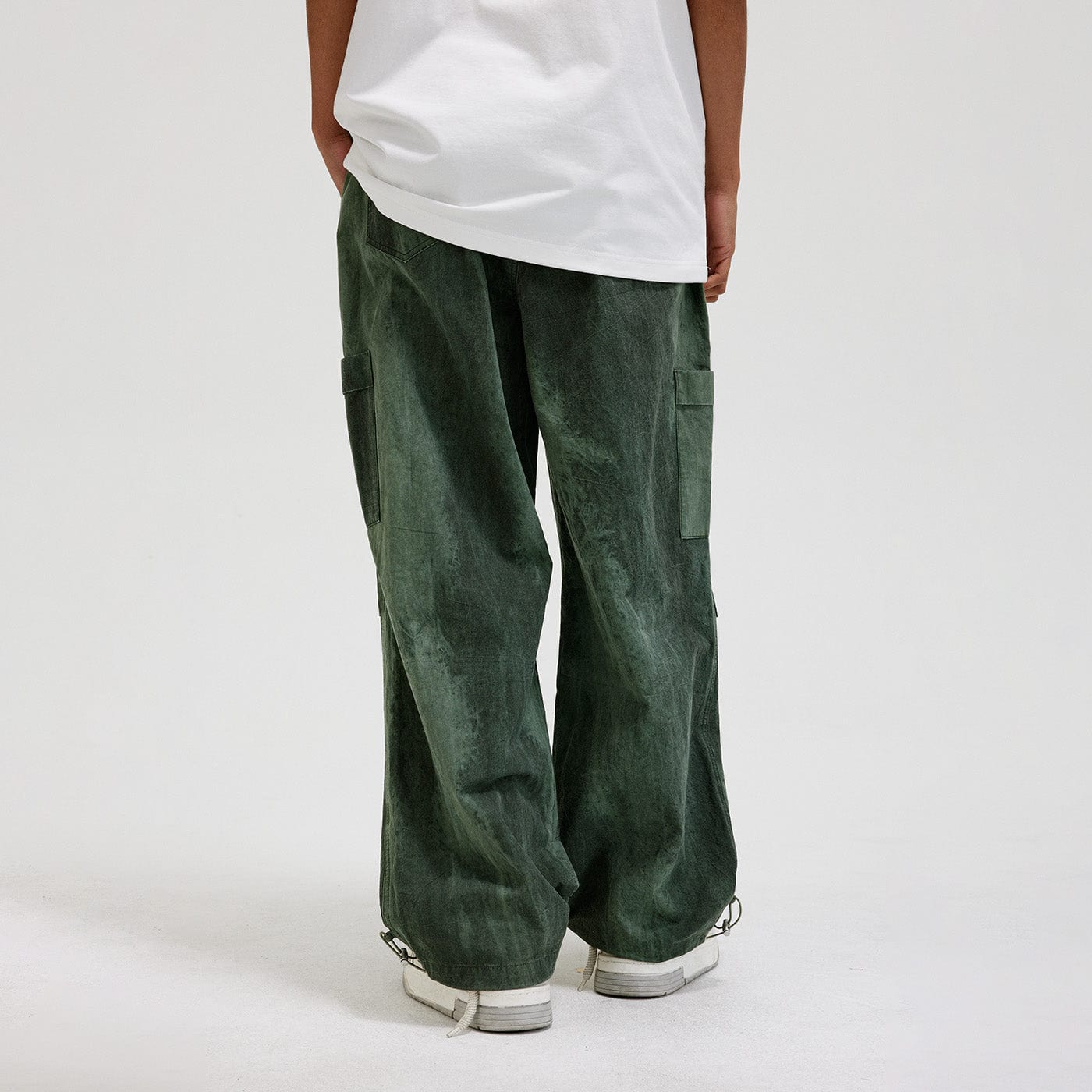 BONELESS Washed Multi-Pocket Crinkled Cargo Pants, premium urban and streetwear designers apparel on PROJECTISR.com, BONELESS